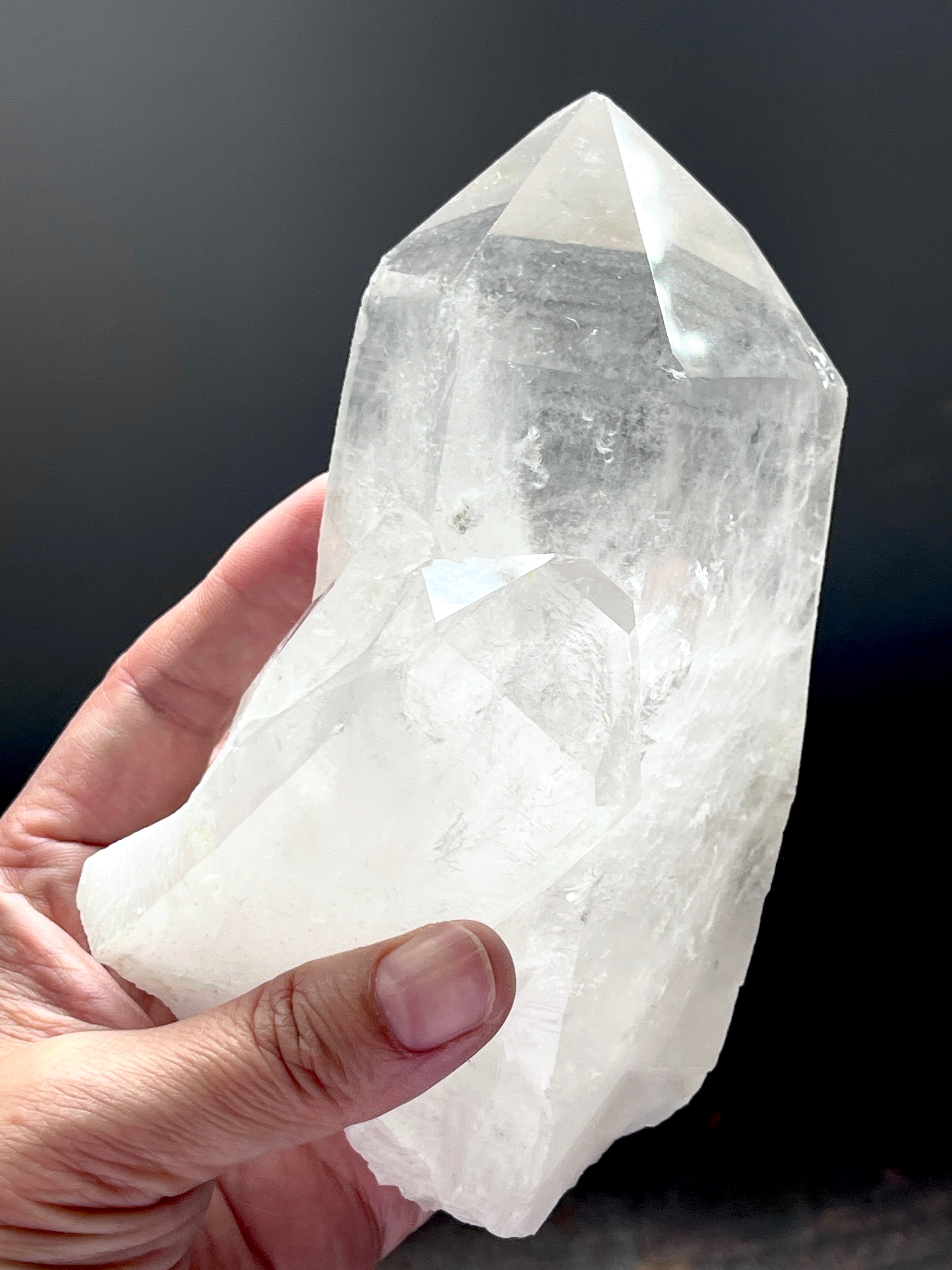 Natural Quartz Crystal, 0.8kg Large Quartz Crystal with big points, Healing Crystals, Crystal Gift -1