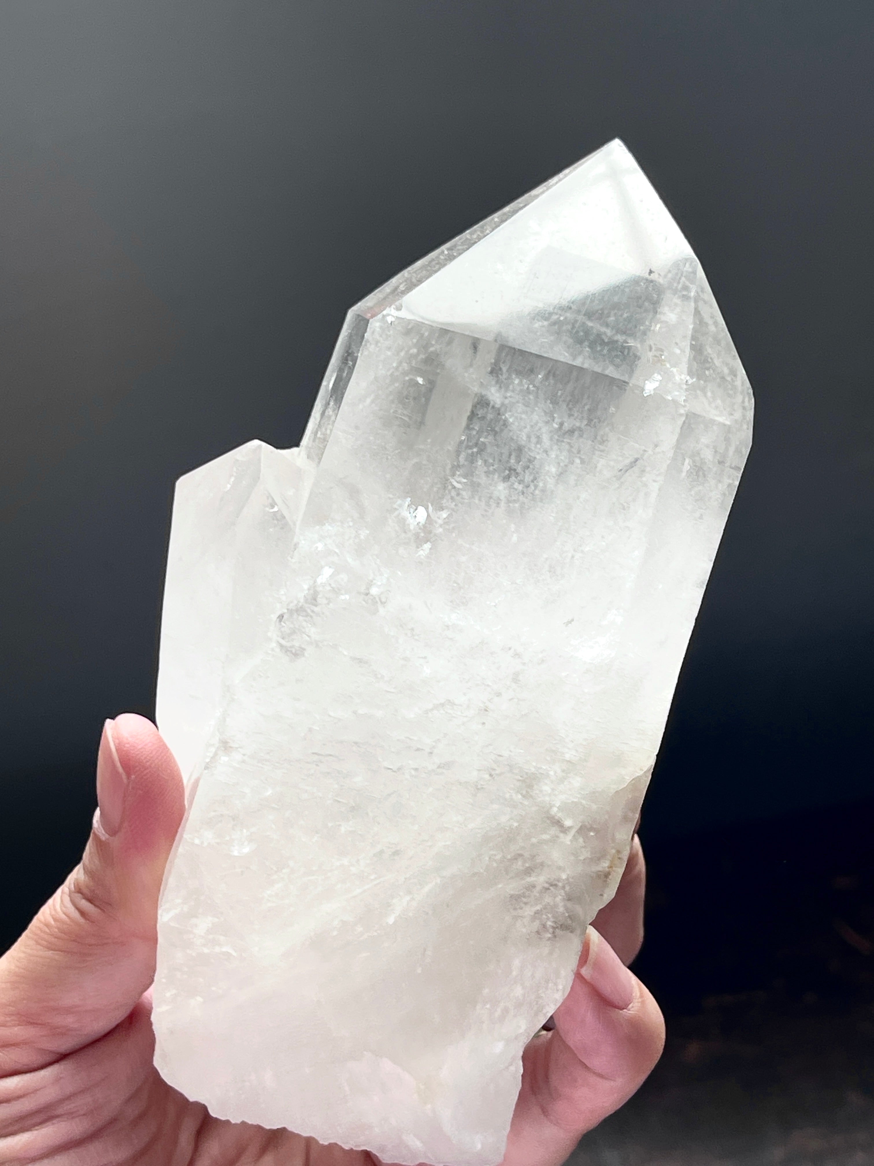 Natural Quartz Crystal, 0.8kg Large Quartz Crystal with big points, Healing Crystals, Crystal Gift -1