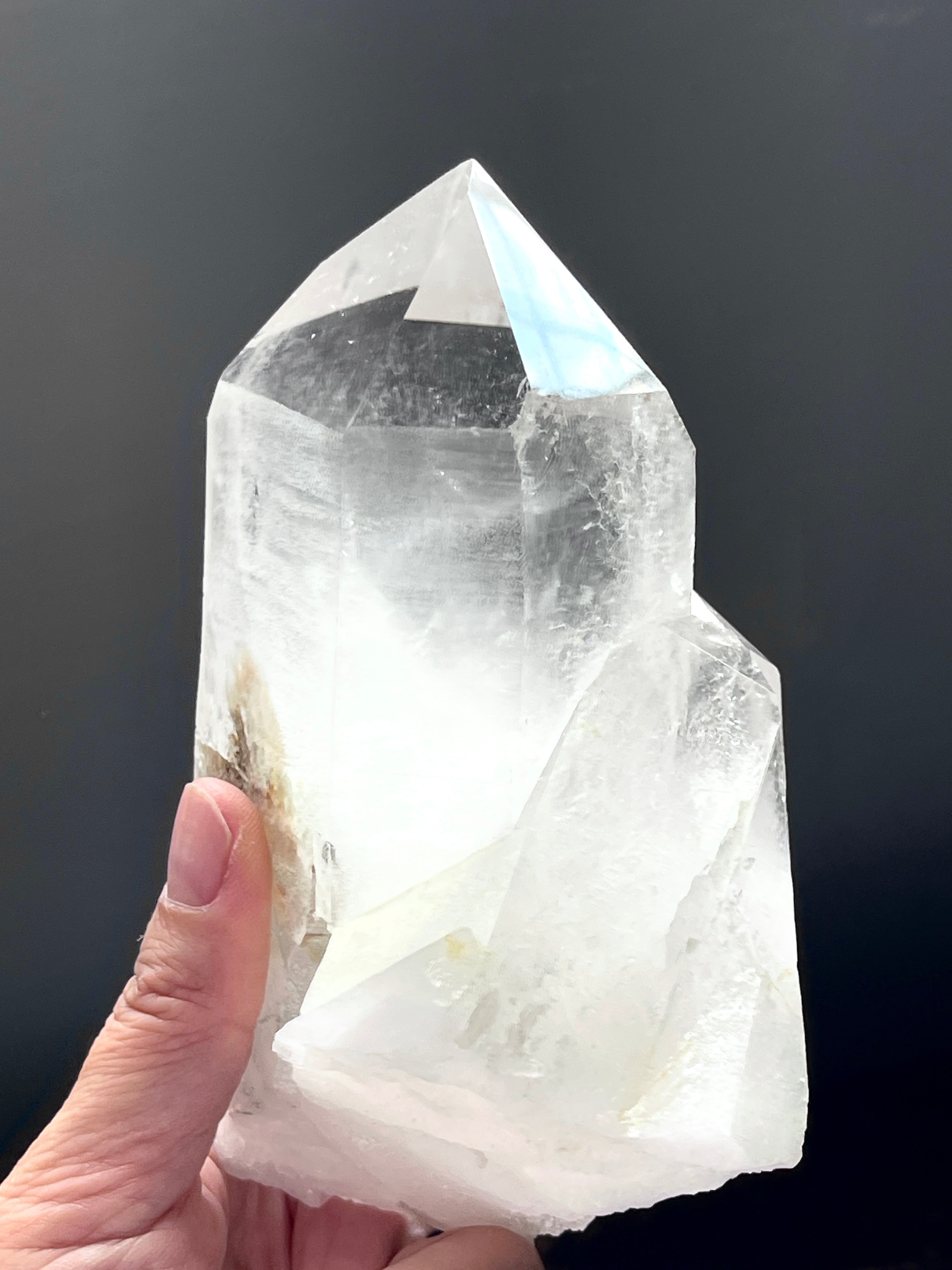 Natural Quartz Crystal, 0.8kg Large Quartz Crystal with big points, Healing Crystals, Crystal Gift -1