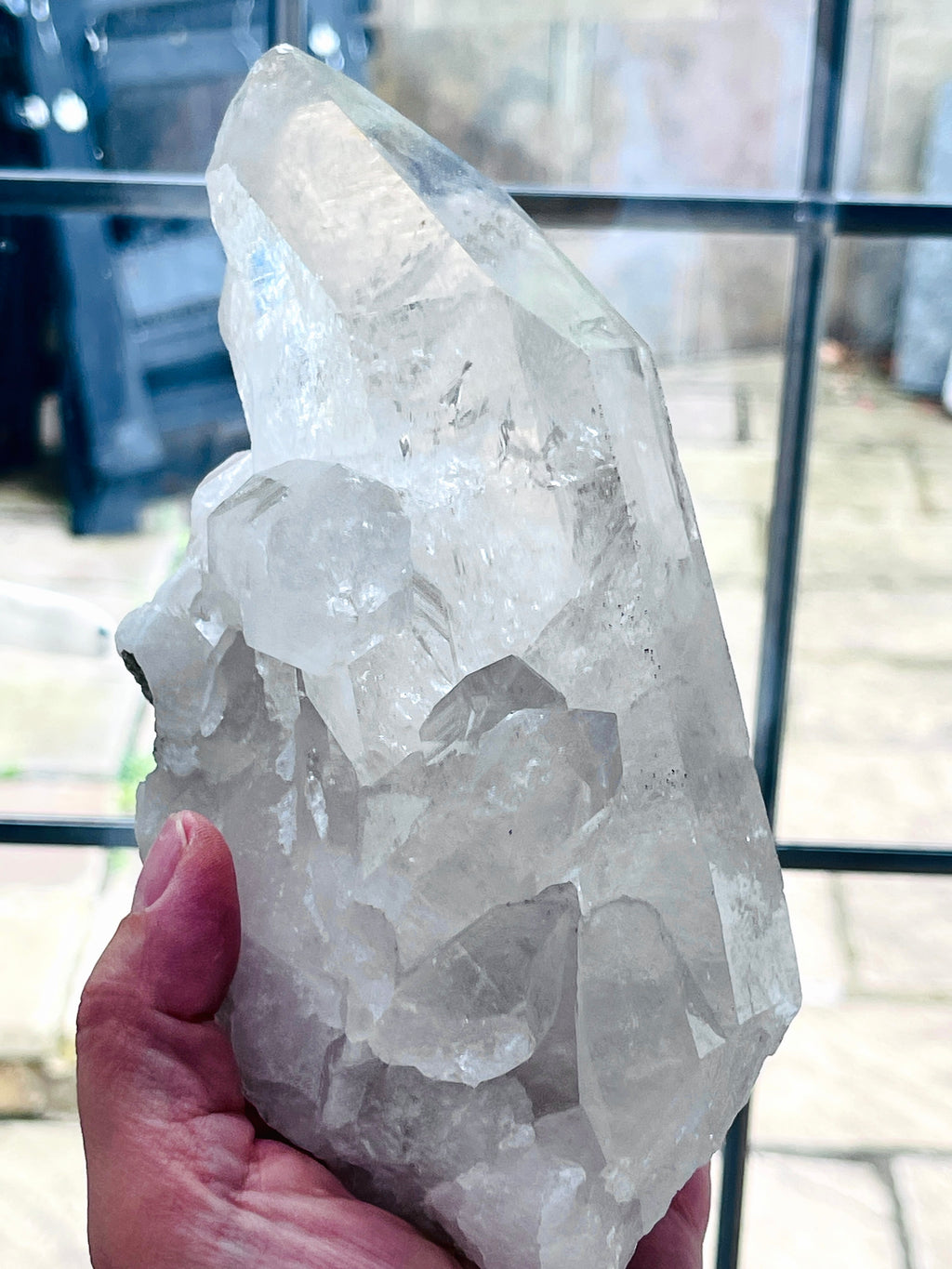 Natural Quartz Crystal, 1.2kg Large Quartz Crystal with big points, Healing Crystals, Crystal Gift -2