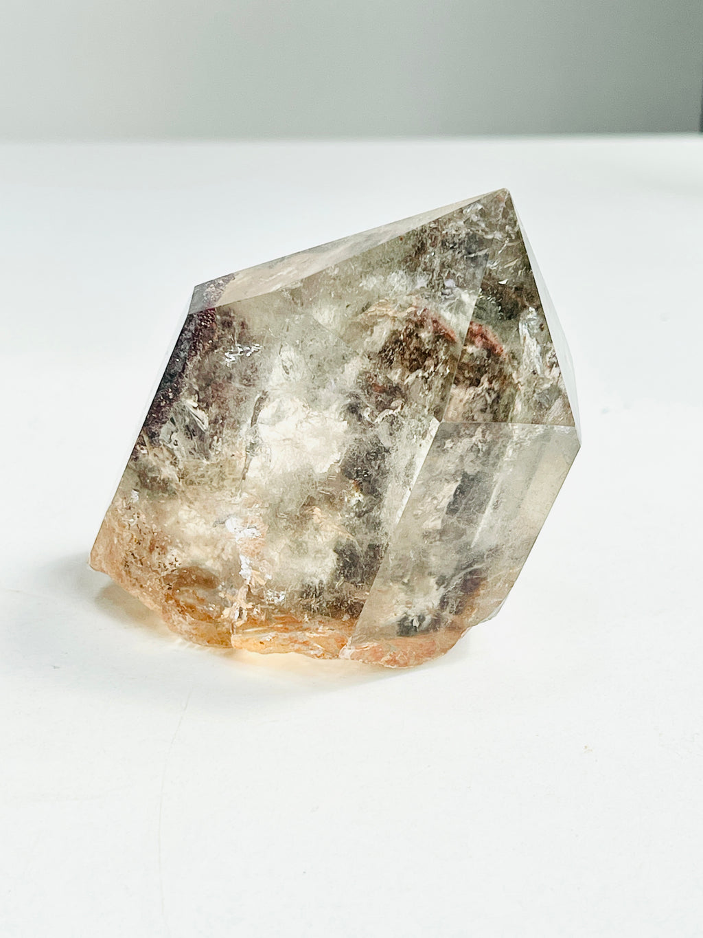 Unique Lodolite Quartz , Natural Brazilian Lodolite Quartz Point, Crystal Gift, Garden Quartz,