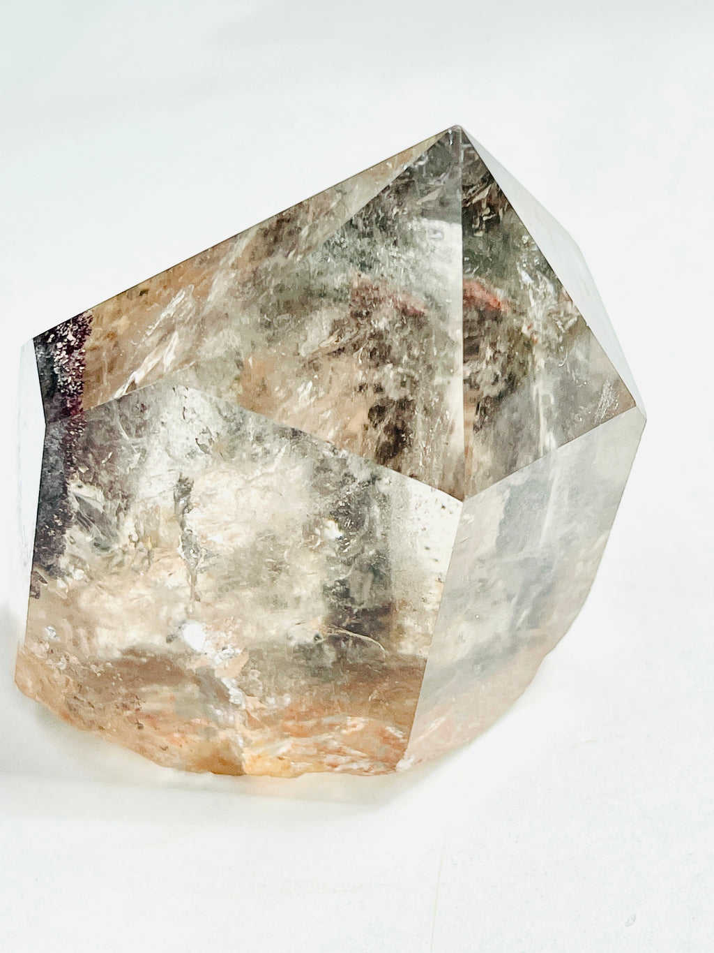 Unique Lodolite Quartz , Natural Brazilian Lodolite Quartz Point, Crystal Gift, Garden Quartz,