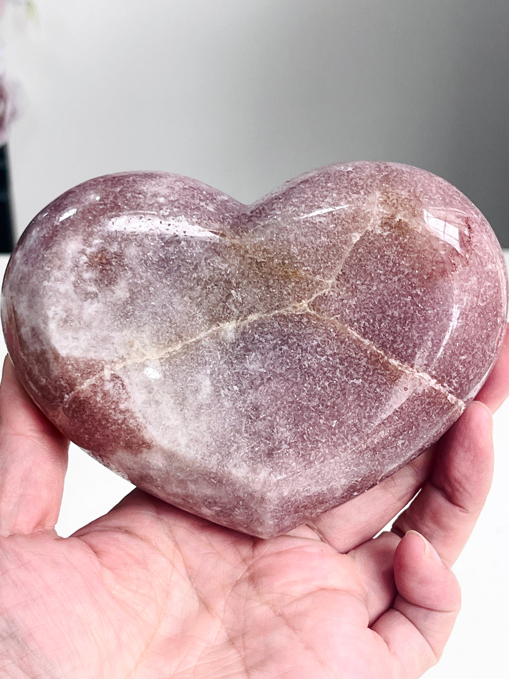 Pink Amethyst Druzy Heart – 642g Natural Healing Crystal, Pink Amethyst Heart for Gift, Meditation, Home Decor B204