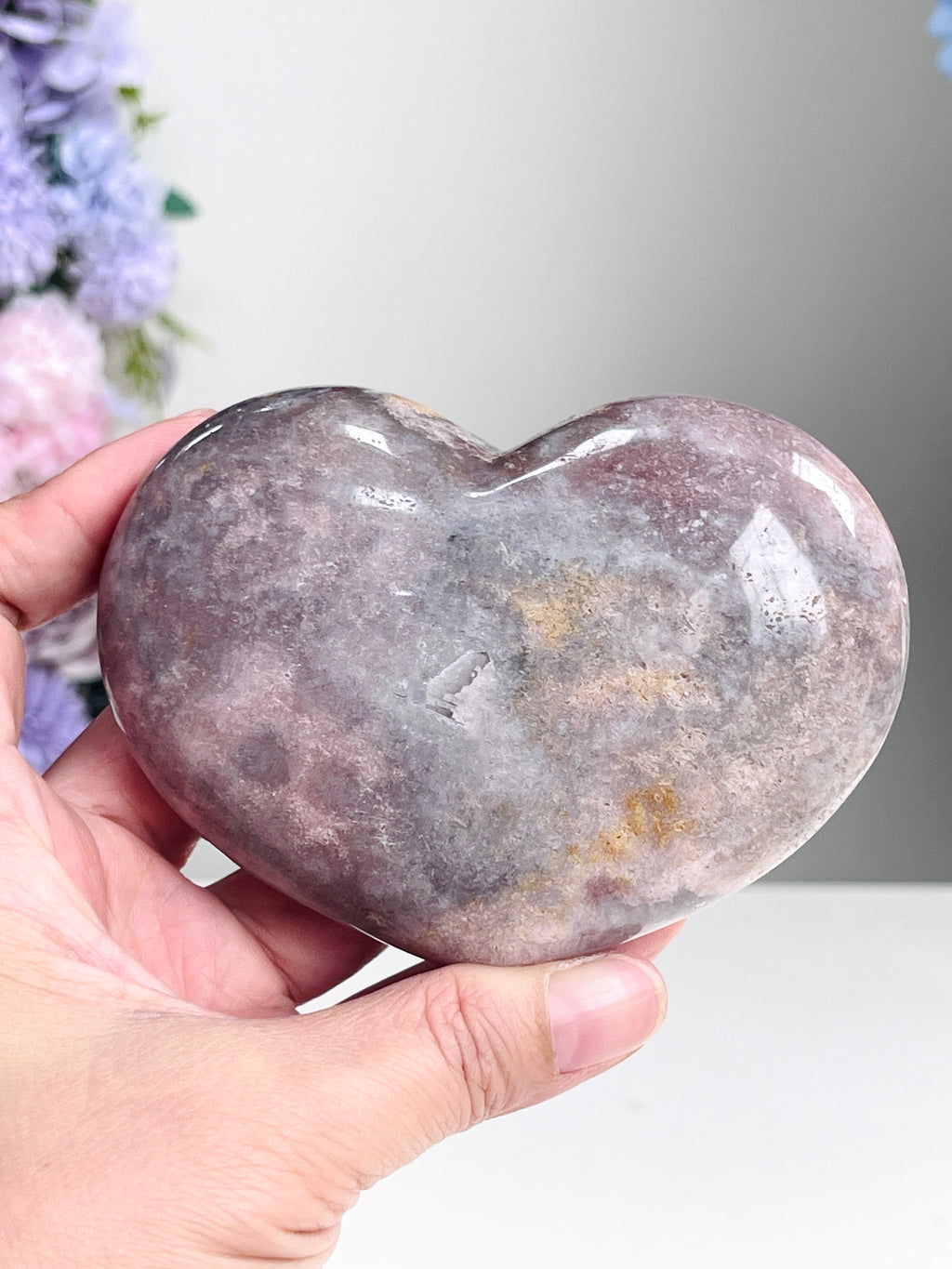 Pink Amethyst Druzy Heart – 316g Natural Healing Crystal, Pink Amethyst Heart for Gift, Meditation, Home Decor B205