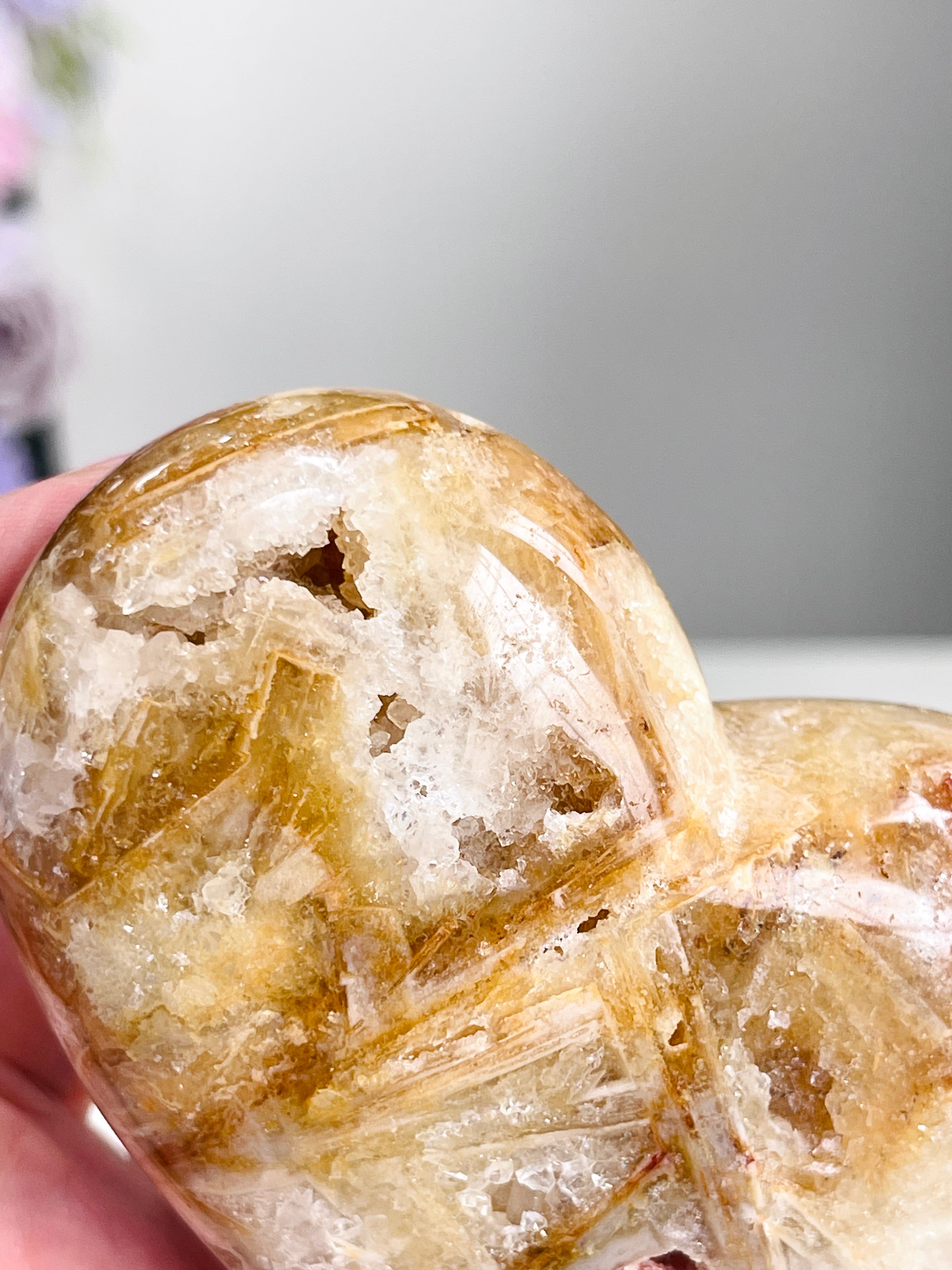 Pink Amethyst Druzy Heart – 289g Natural Healing Crystal, Pink Amethyst Heart for Gift, Meditation, Home Decor B206