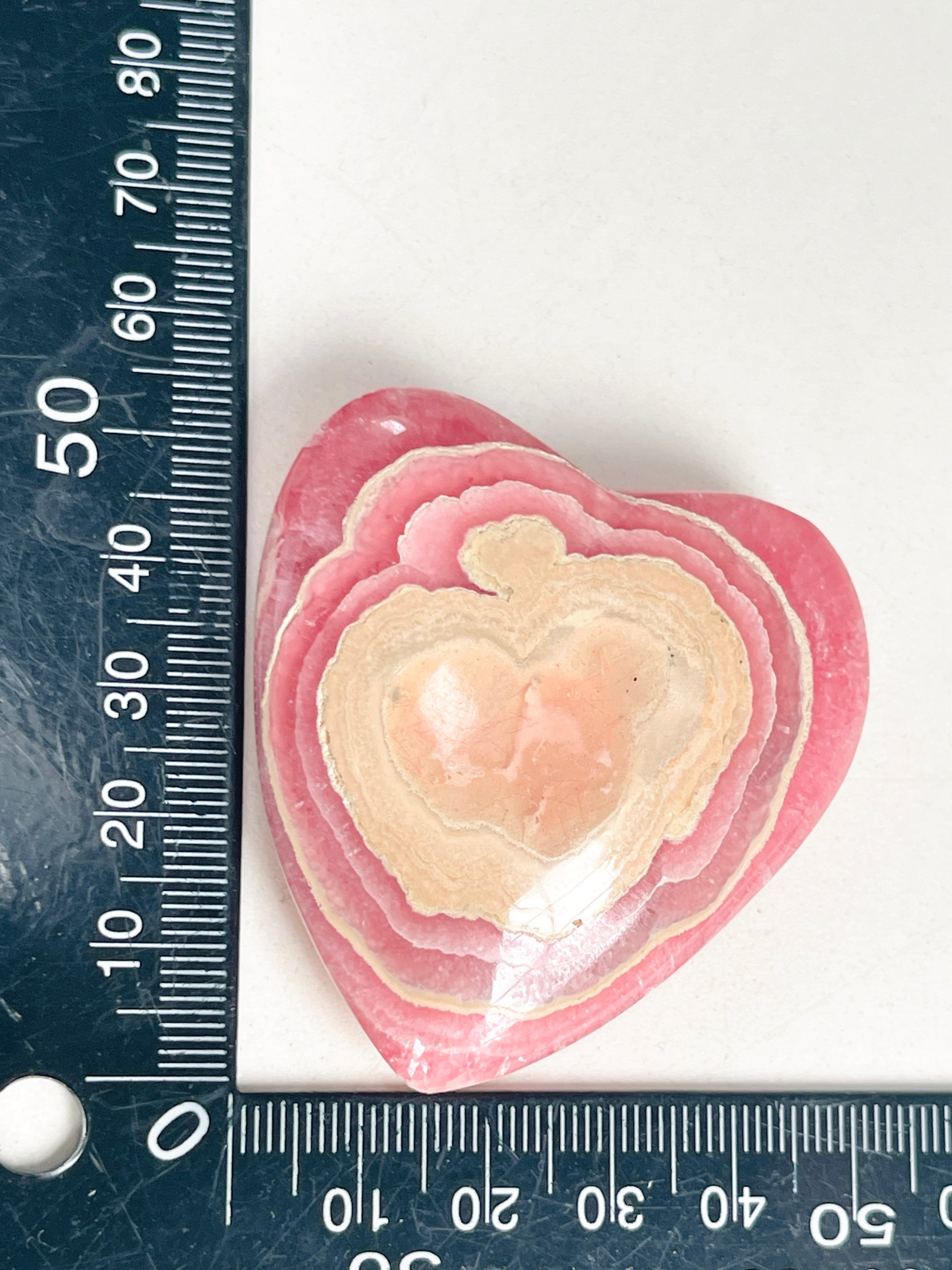 Natural Rhodochrosite heart, 50m Argentina Banded Rhodochrosite heart , Top Grade Rhodochrosite from Argentina, Pink Rhodochrosite
