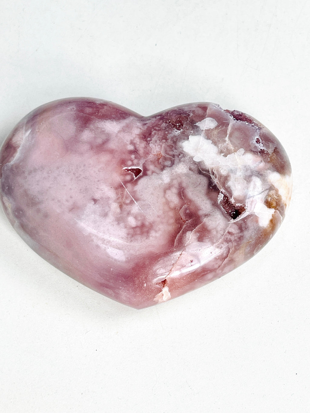 Pink Amethyst Heart | Polished Crystal Heart from Brazil | 309g