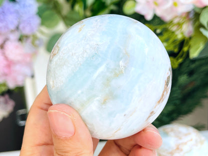 Blue Caribbean Calcite Spheres