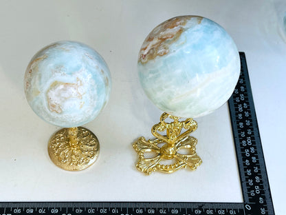 Blue Caribbean Calcite Spheres