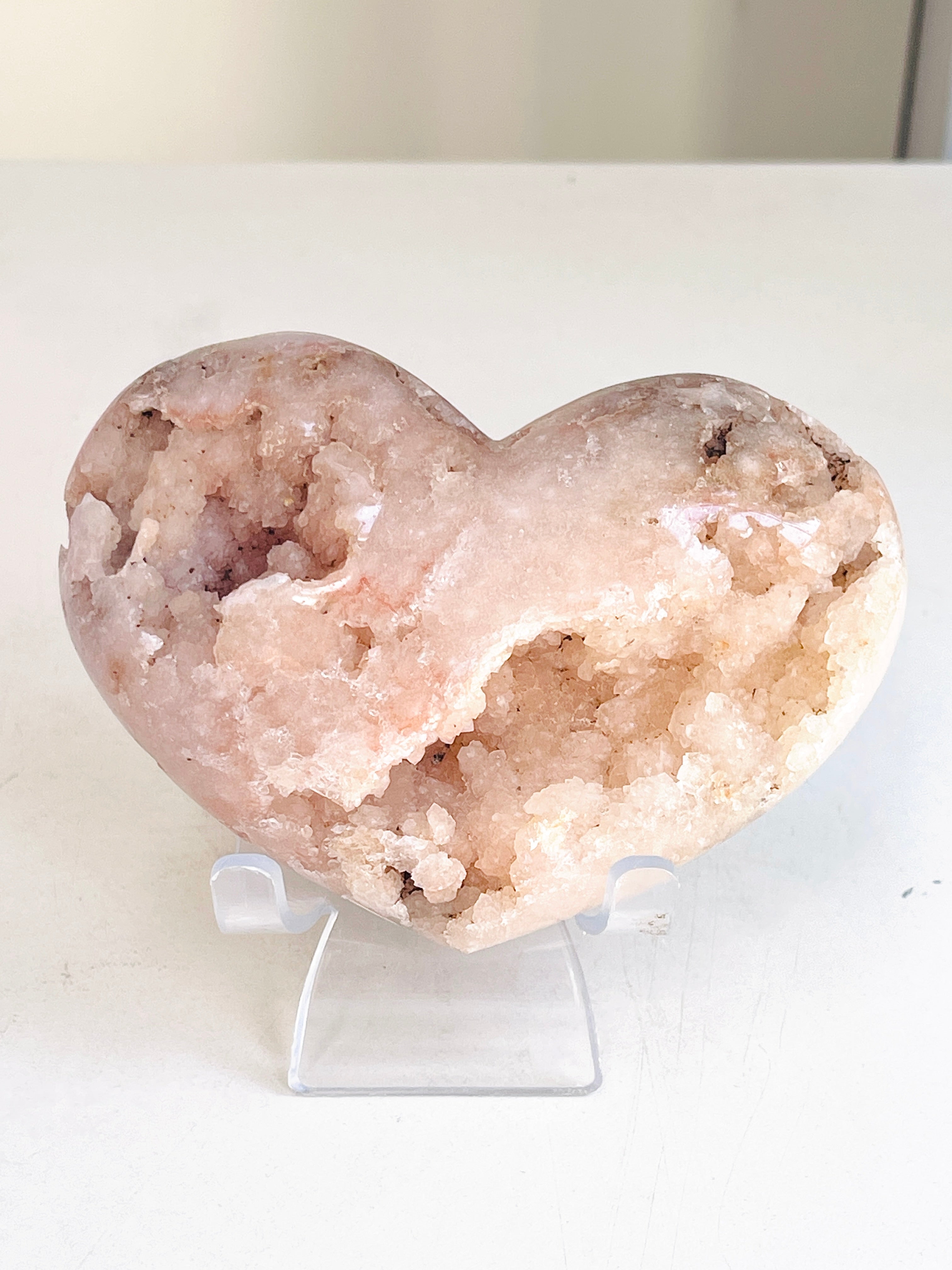 Pink Amethyst Druzy Heart | Natural Crystal from Brazil | 405g
