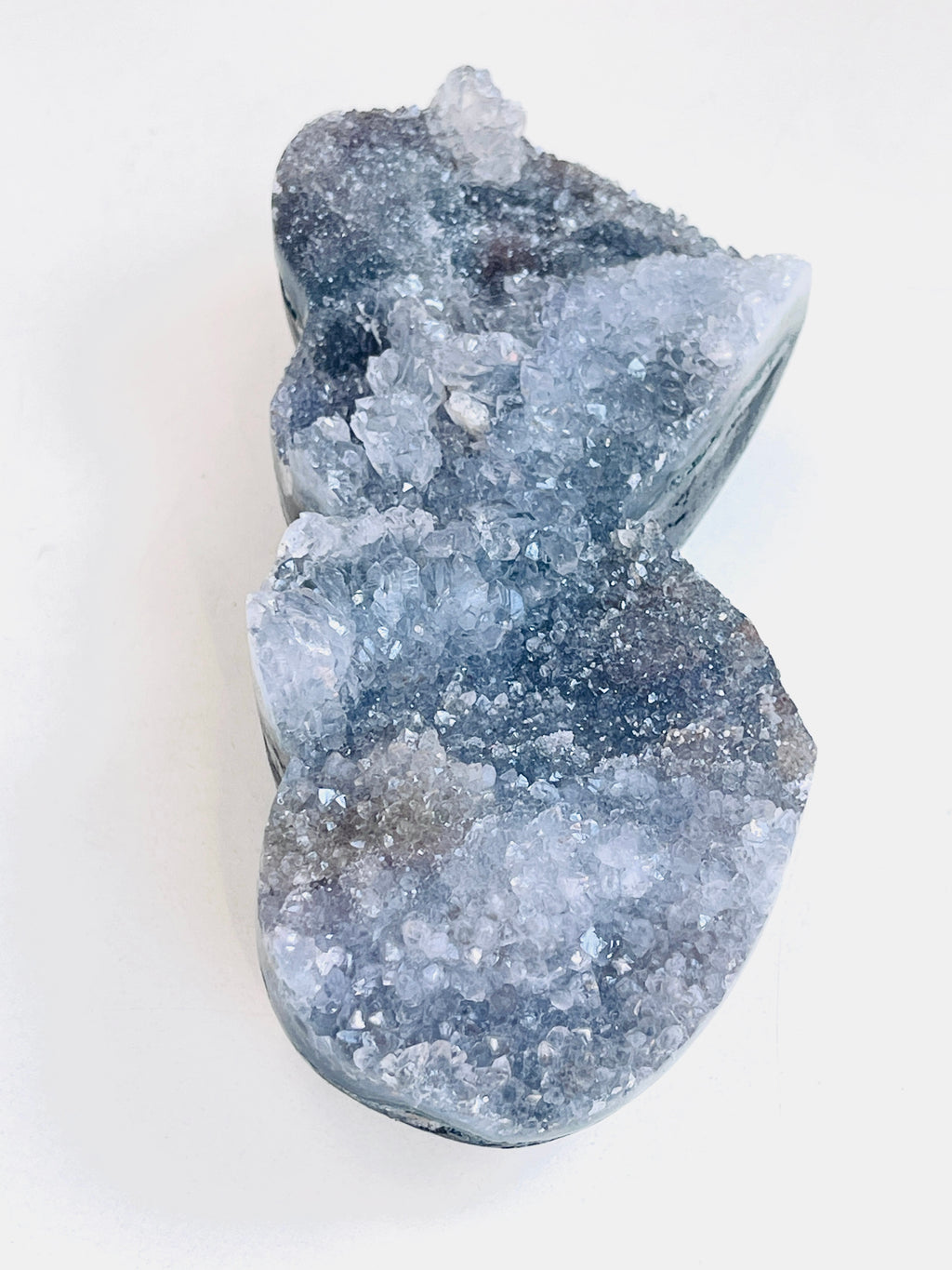 Rare Amethyst Flower Heart, Special Amethyst Flower Polished Crystal Double Heart, Unique Gift, Crystal Gift