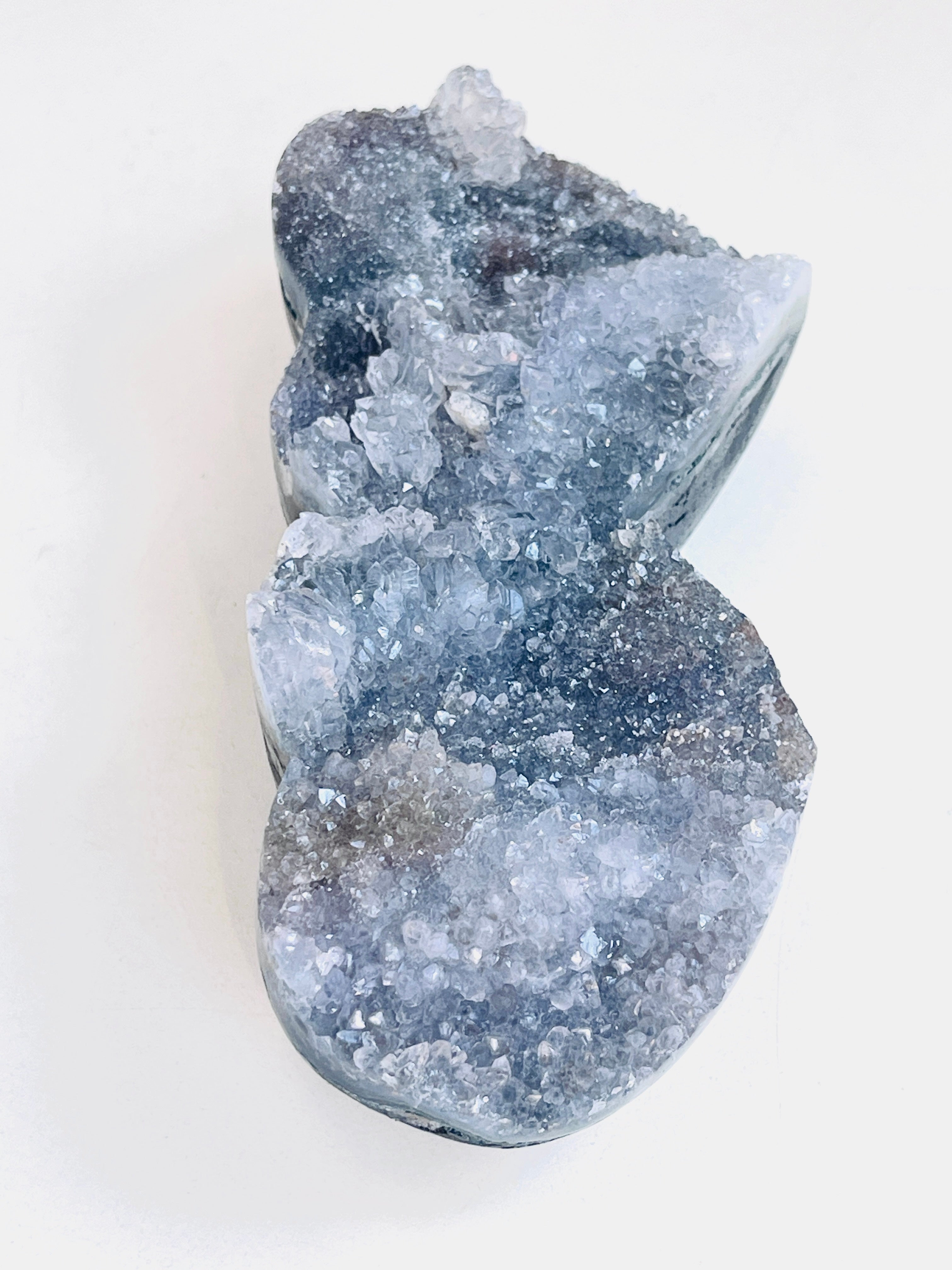 Rare Amethyst Flower Heart, Special Amethyst Flower Polished Crystal Double Heart, Unique Gift, Crystal Gift