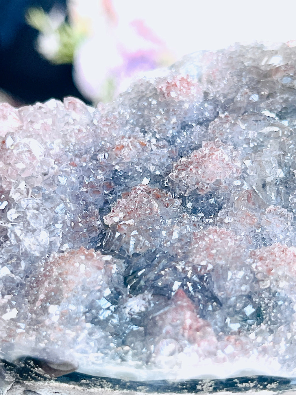 Rare Amethyst Flower Heart, Special Amethyst Flower Polished Crystal Double Heart, Unique Gift, Crystal Gift