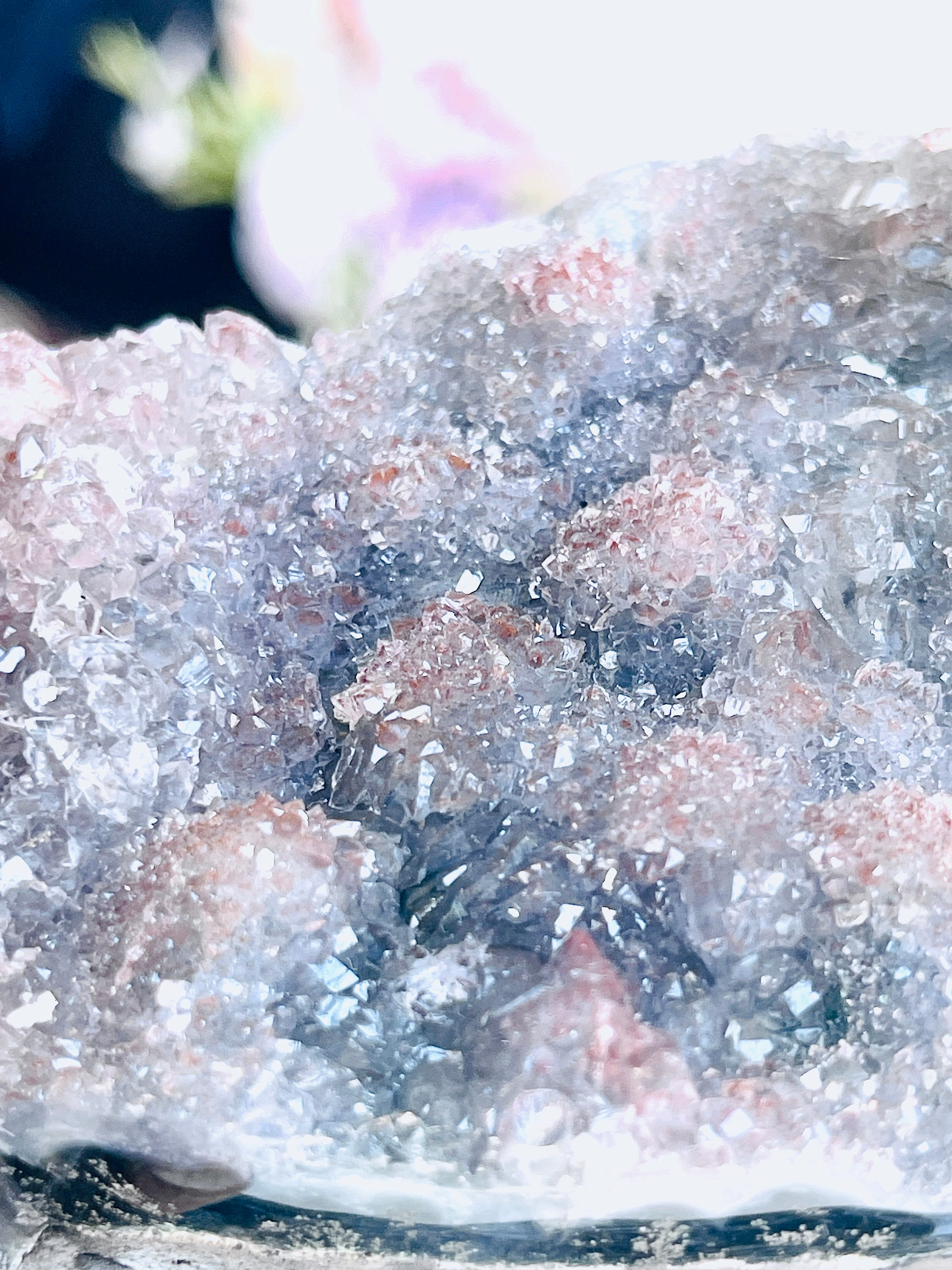 Rare Amethyst Flower Heart, Special Amethyst Flower Polished Crystal Double Heart, Unique Gift, Crystal Gift