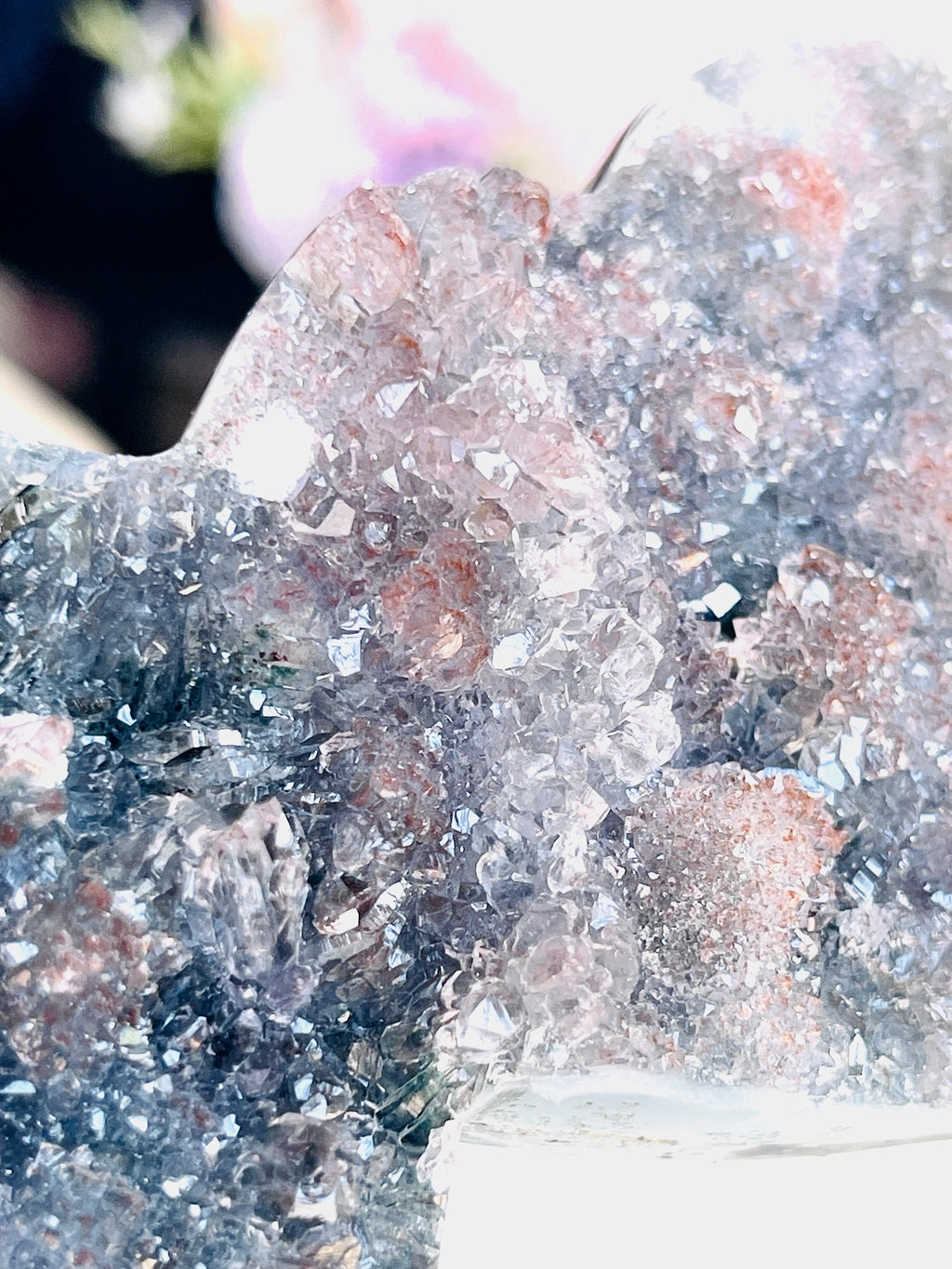 Rare Amethyst Flower Heart, Special Amethyst Flower Polished Crystal Double Heart, Unique Gift, Crystal Gift