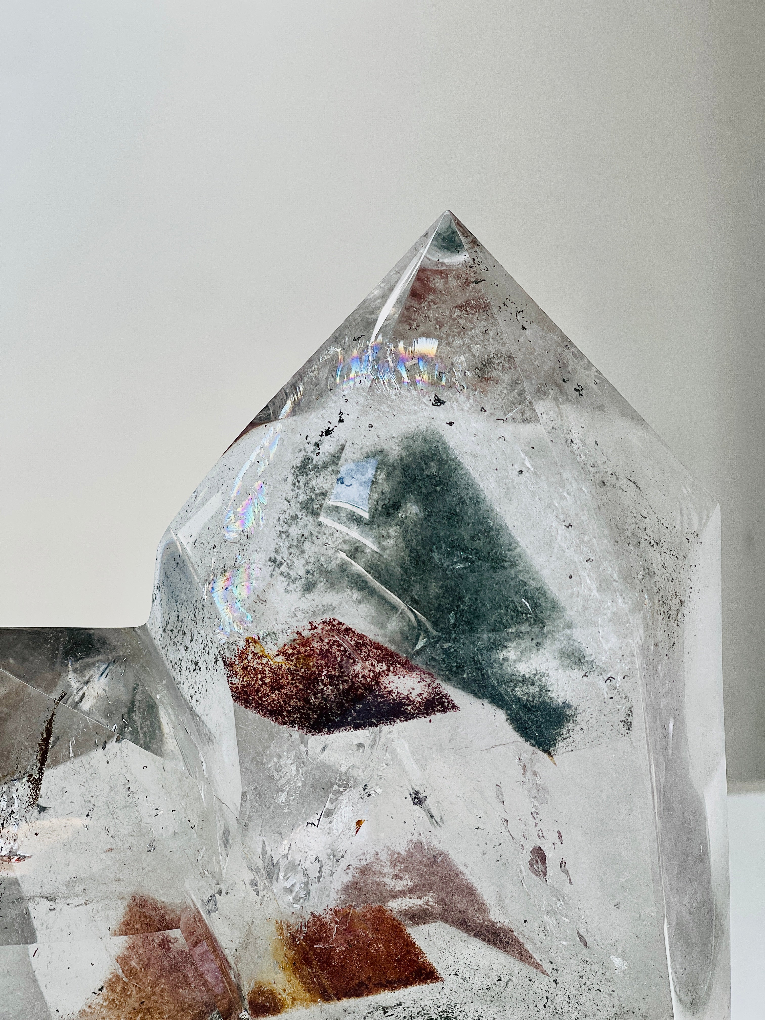 Extra Large Brazilian Garden Quartz on Custom Stand | Museum-Grade Lodolite Scenic Quartz | Natural Earth Architecture Statement Piece
