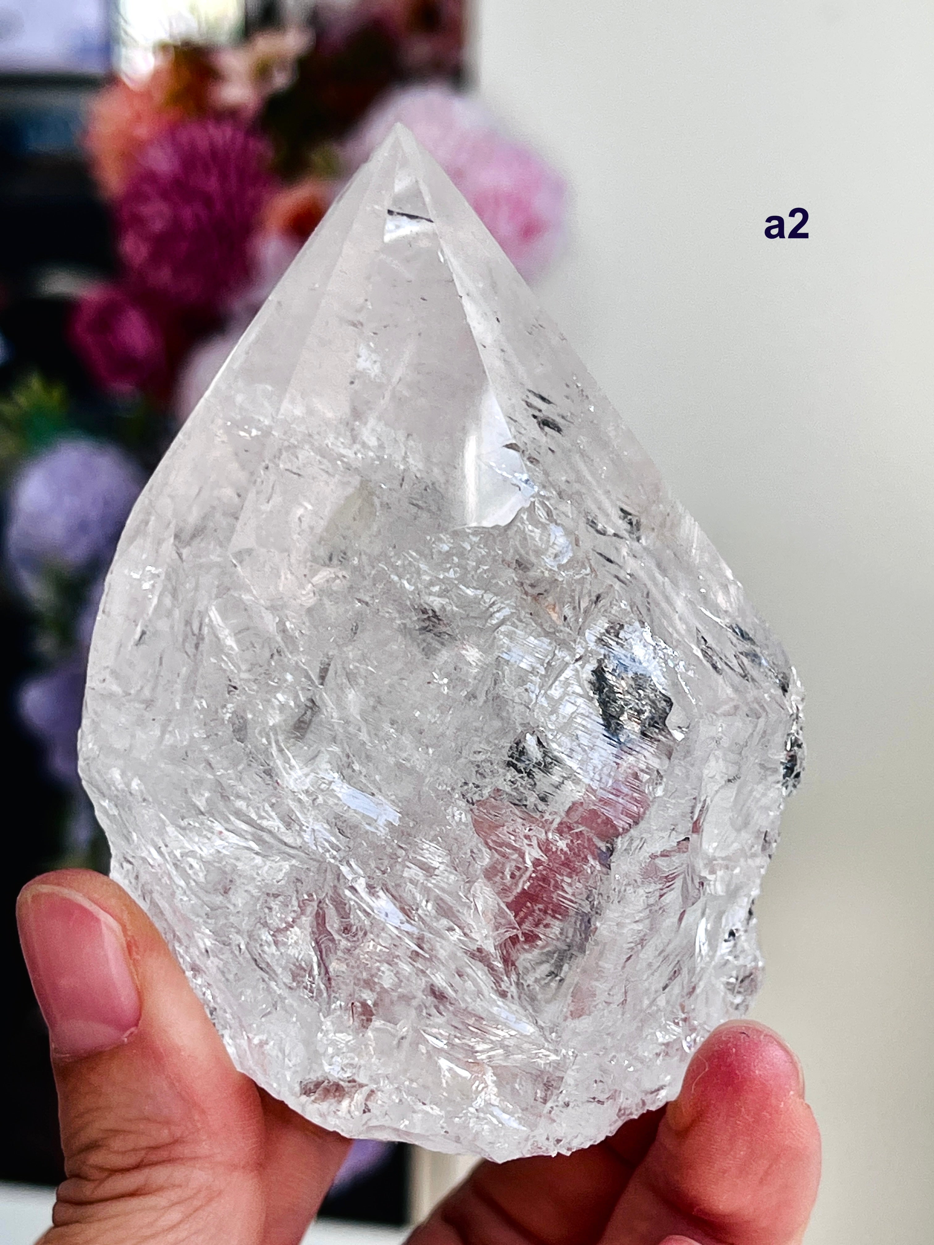 Quartz Crystal Semi-polished Point