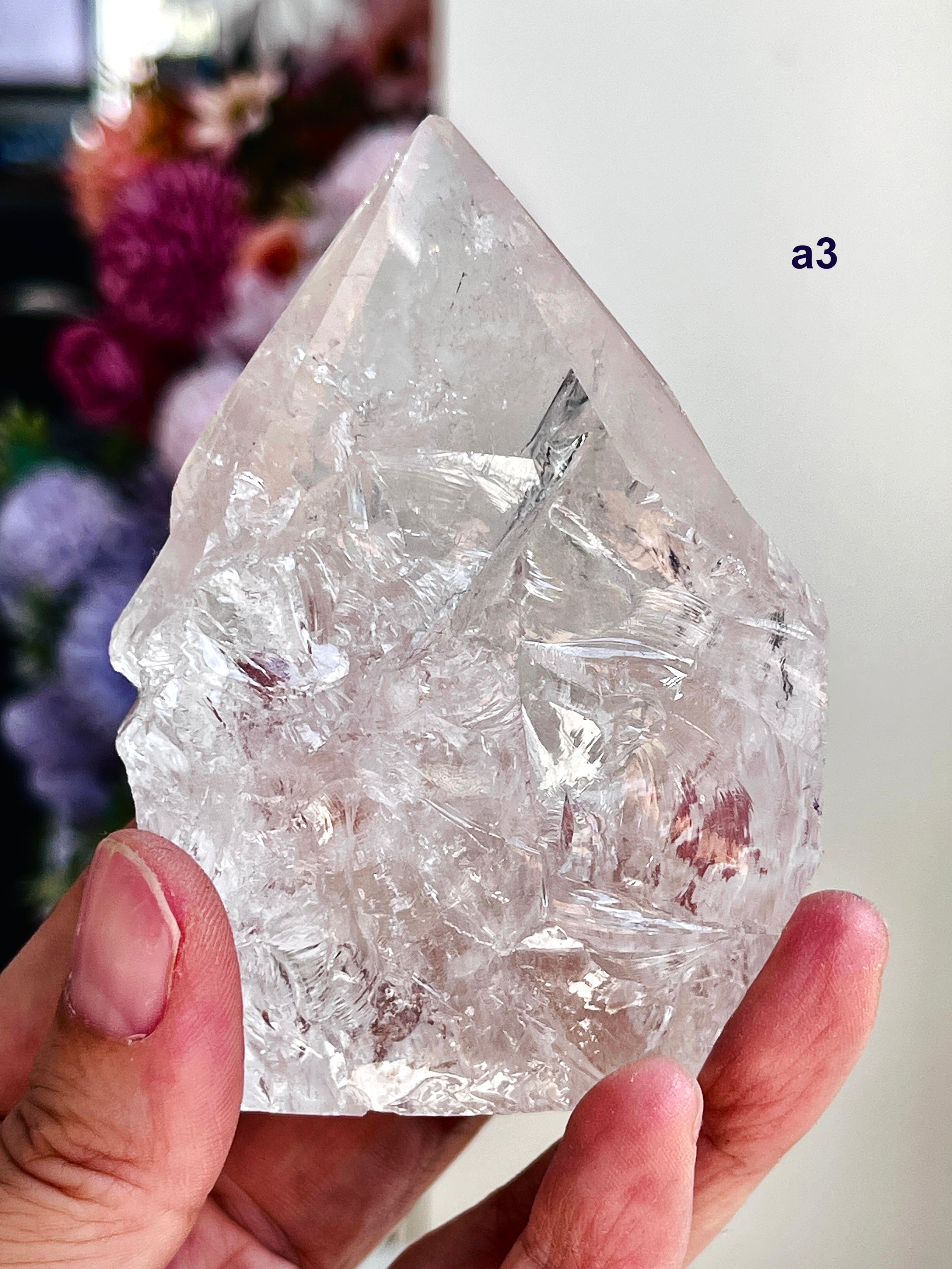 Quartz Crystal Semi-polished Point