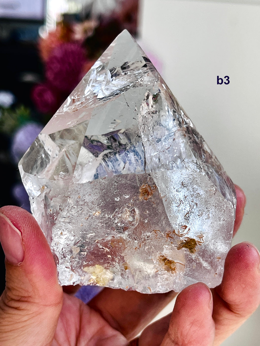 Quartz Crystal Semi-polished Point