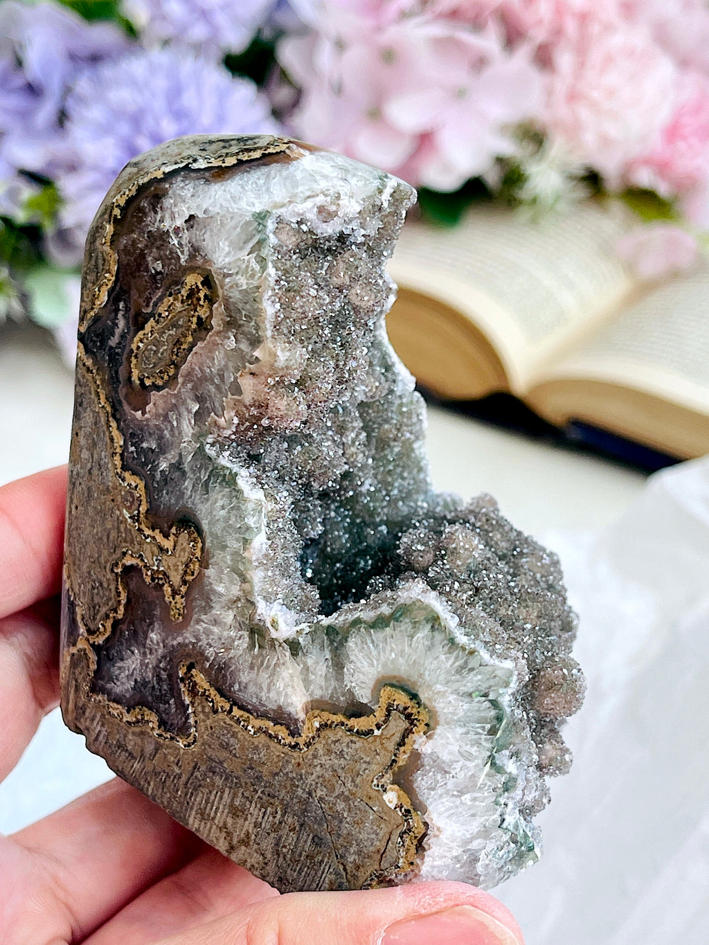 Rainbow Sugar Amethyst Geode from Uruguay