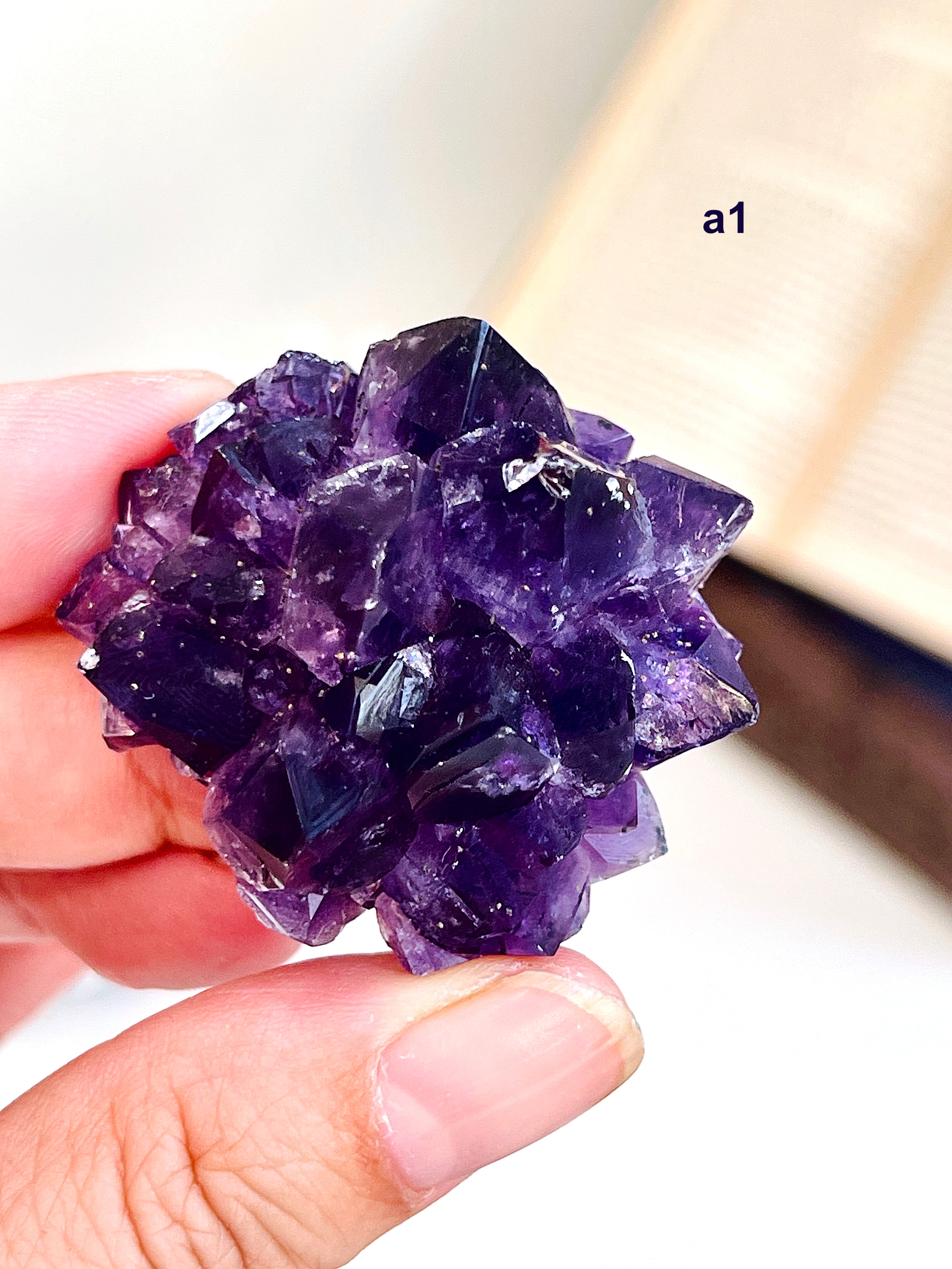 AAAAA+ Uruguay Amethyst Rosette | Grape Jelly Deep Purple Amethyst Flower