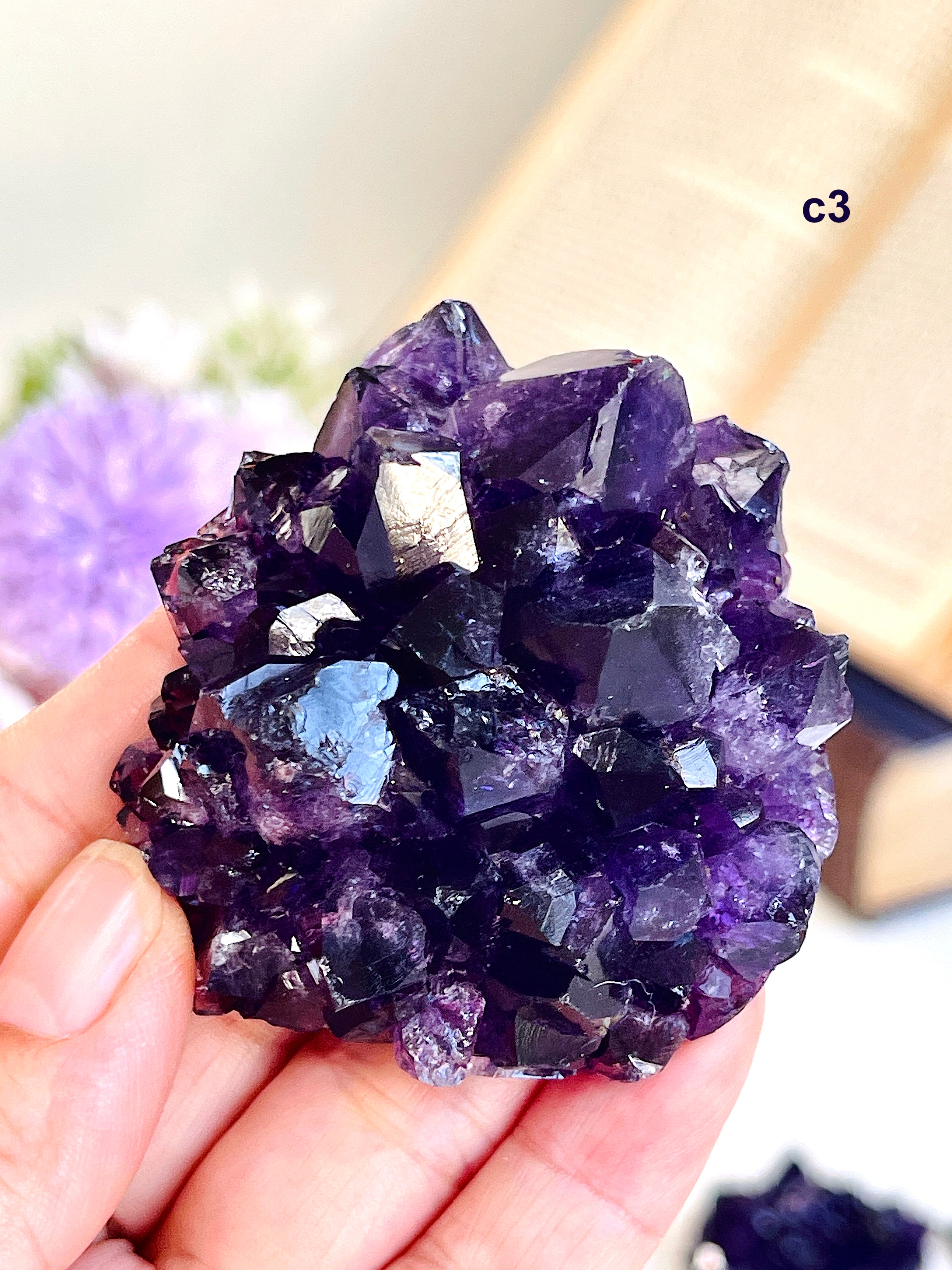 AAAAA+ Uruguay Amethyst Rosette | Grape Jelly Deep Purple Amethyst Flower