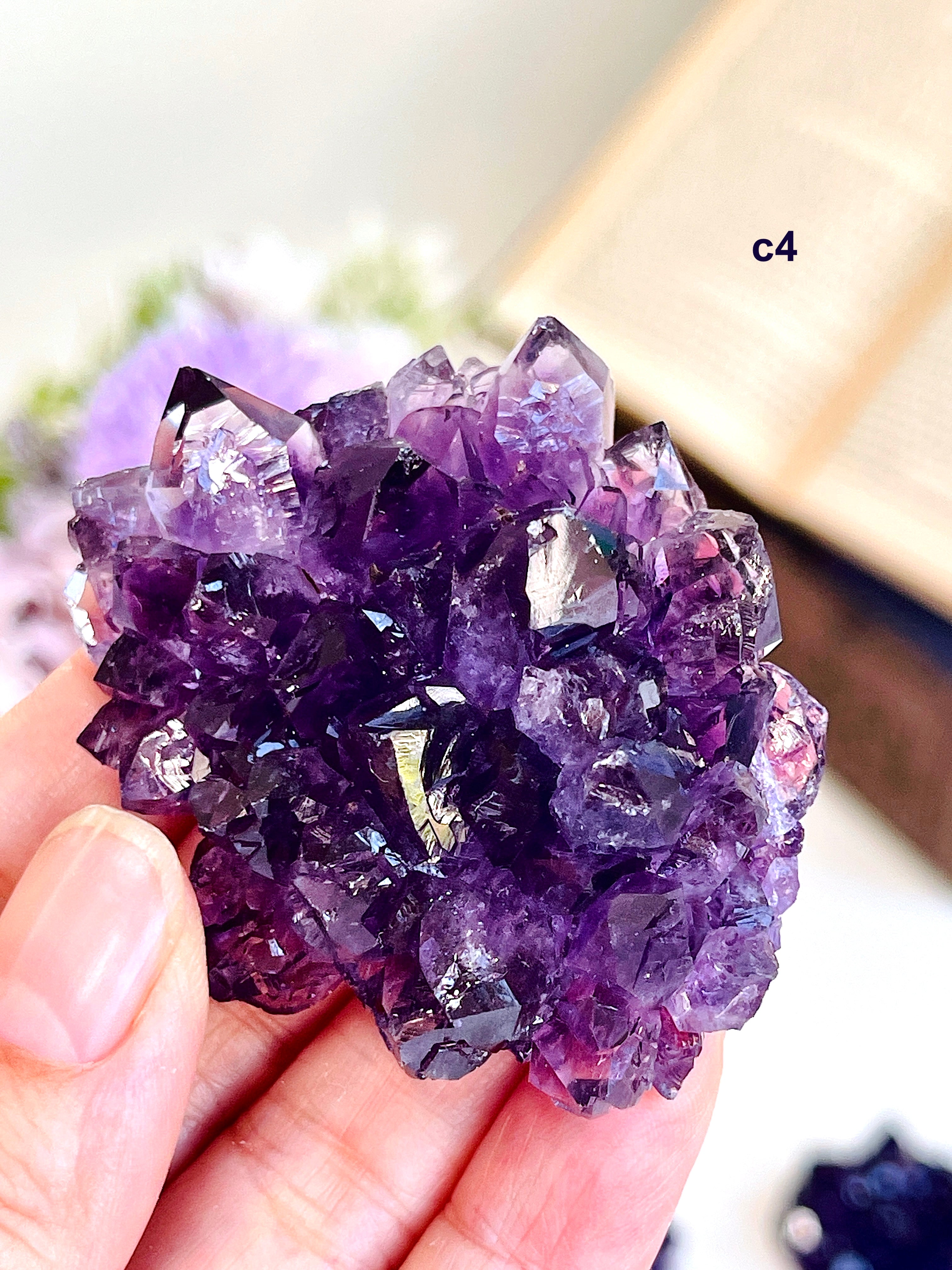 AAAAA+ Uruguay Amethyst Rosette | Grape Jelly Deep Purple Amethyst Flower