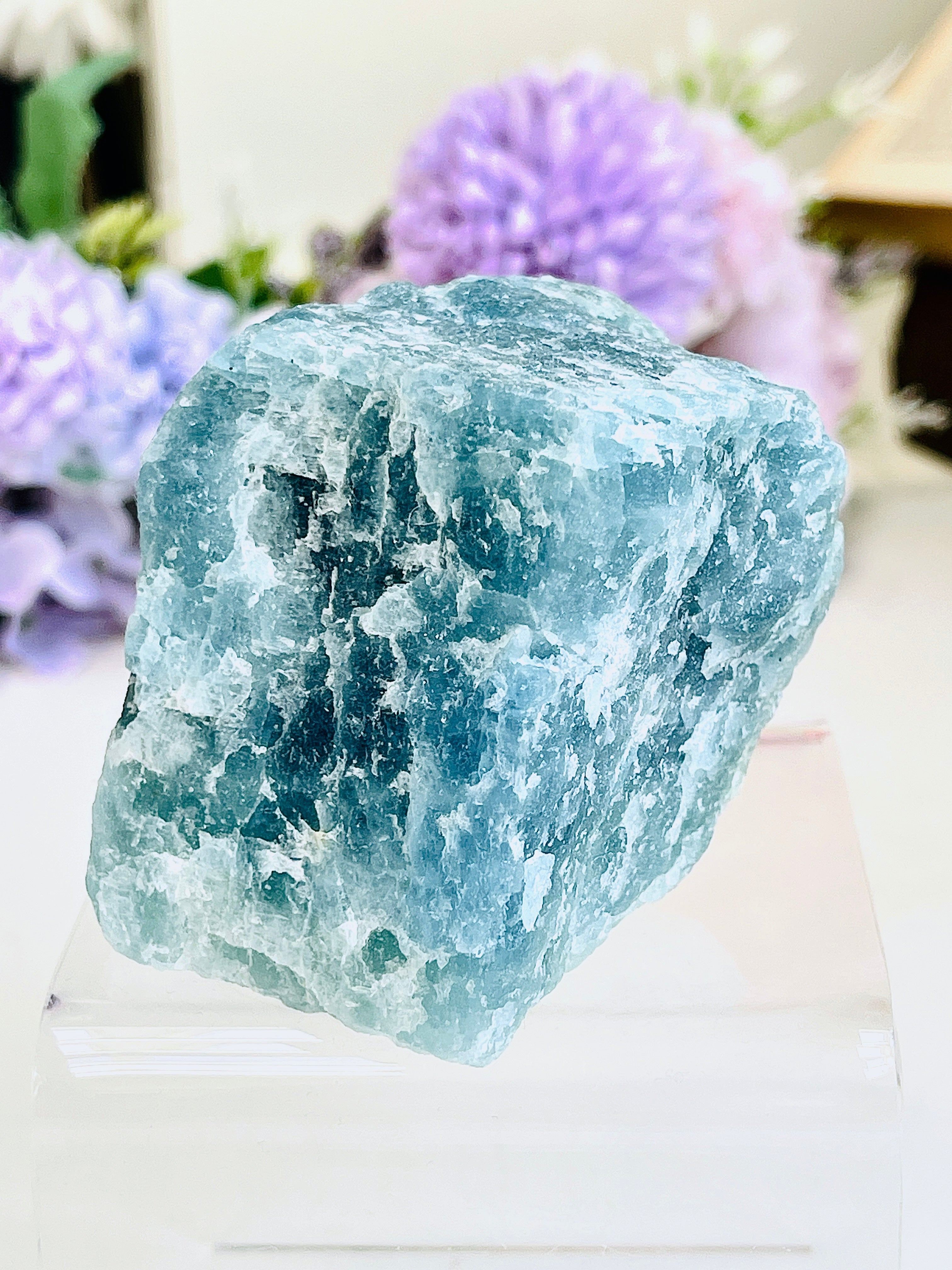Natural Aquamarine Rough Stone – 263g Raw Untreated Crystal from Brazil (60×54×56mm)