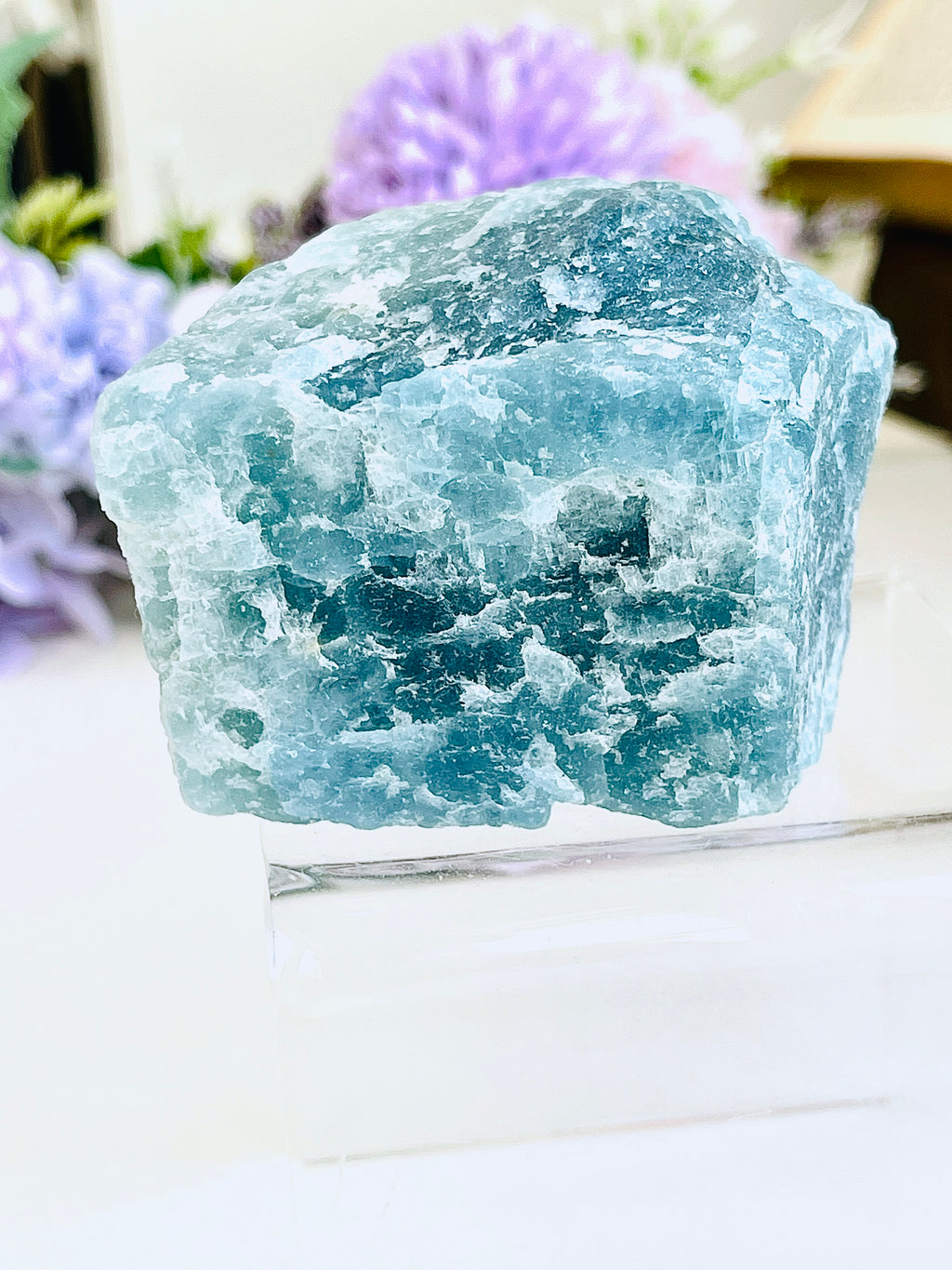 Natural Aquamarine Rough Stone – 263g Raw Untreated Crystal from Brazil (60×54×56mm)