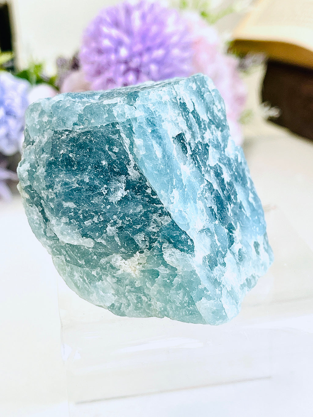 Natural Aquamarine Rough Stone – 263g Raw Untreated Crystal from Brazil (60×54×56mm)