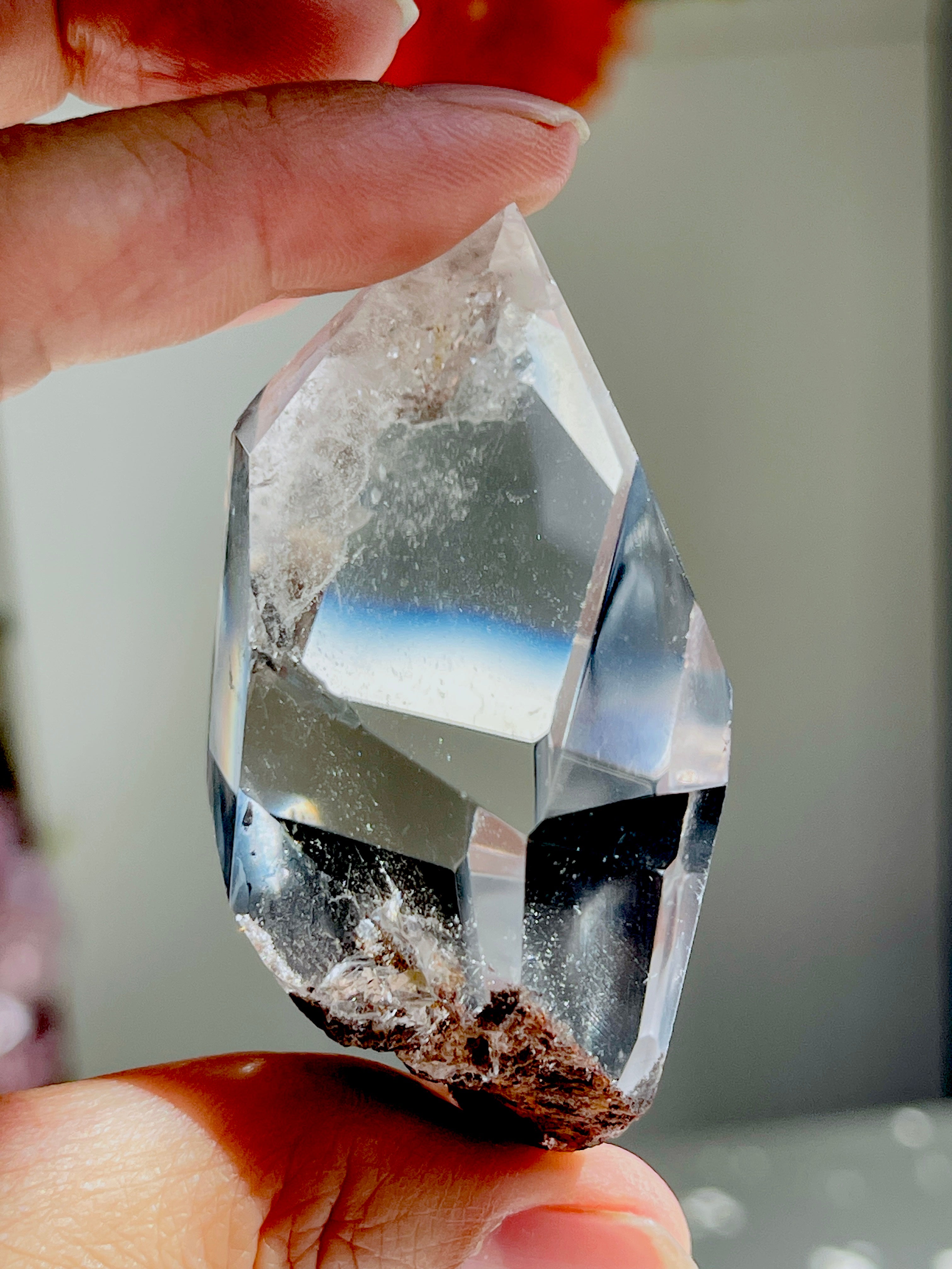 Brazilian Lodolite Quartz Point, Garden Quartz Crystal