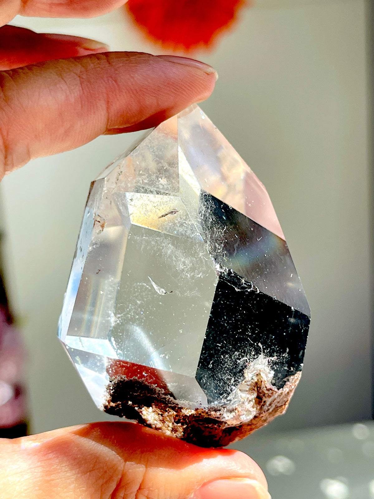 Brazilian Lodolite Quartz Point, Garden Quartz Crystal