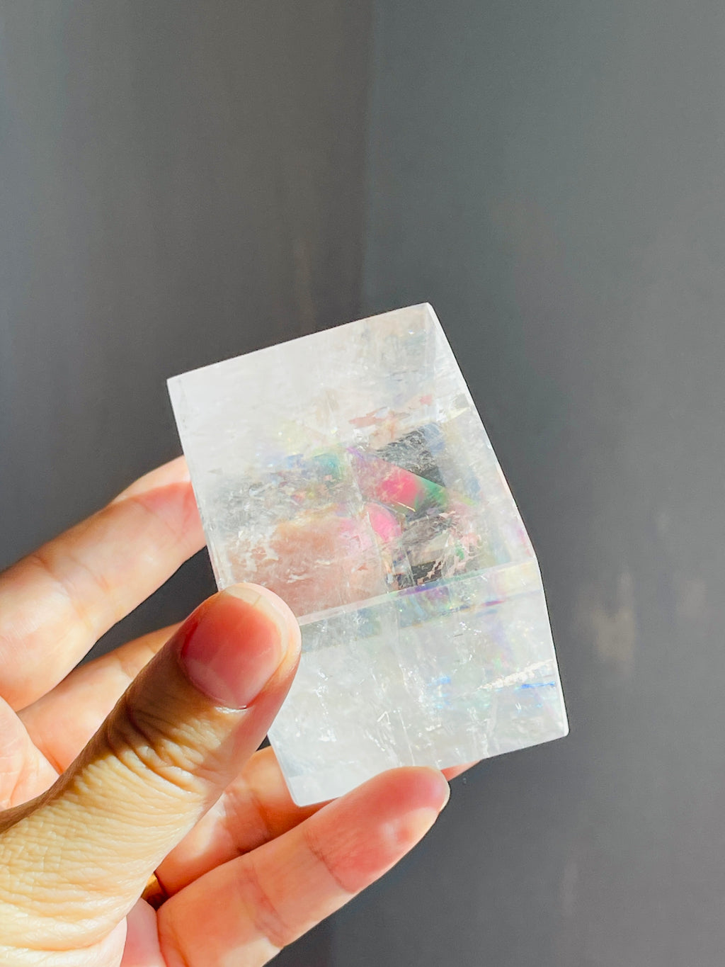 Clear Optical Calcite, Brazilian High-Grade Optical Calcite Cubes,  Iceland Spar, Clear Calcite, Crystal Gift -5