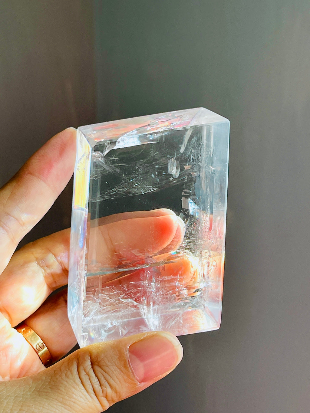 Clear Optical Calcite, Brazilian High-Grade Optical Calcite Cubes,  Iceland Spar, Clear Calcite, Crystal Gift 8