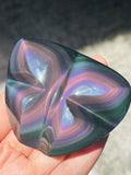Rainbow Obsidian Butterfly Palm Stone III