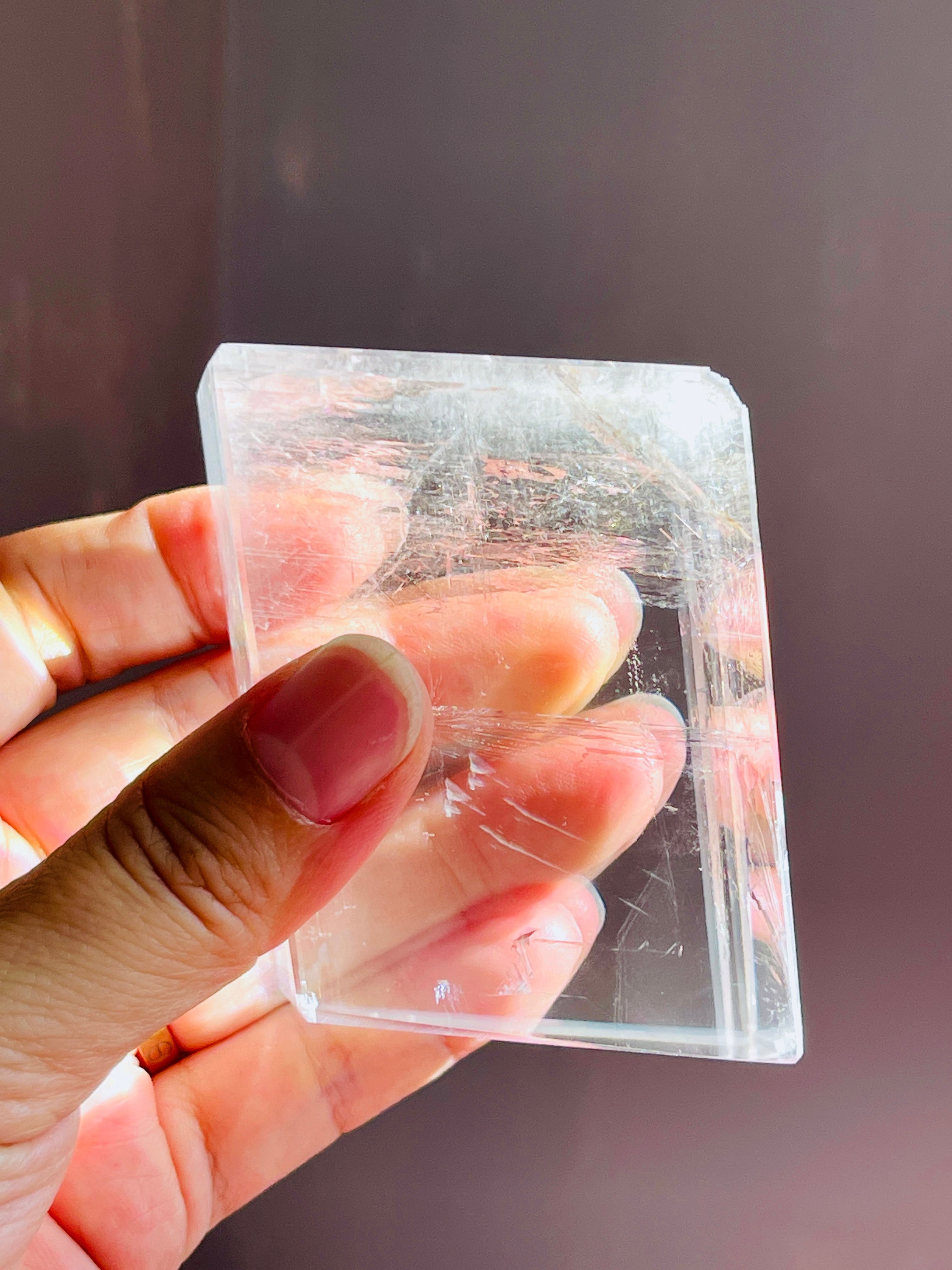 Clear Optical Calcite, Brazilian High-Grade Optical Calcite Cubes,  Iceland Spar, Clear Calcite, Crystal Gift -7