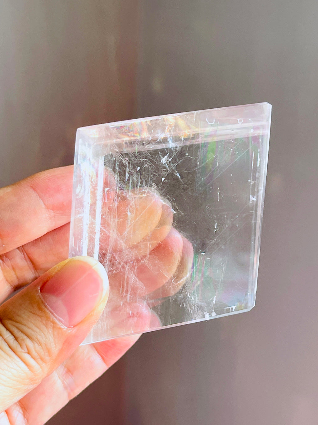 Clear Optical Calcite, Brazilian High-Grade Optical Calcite Cubes,  Iceland Spar, Clear Calcite, Crystal Gift -6