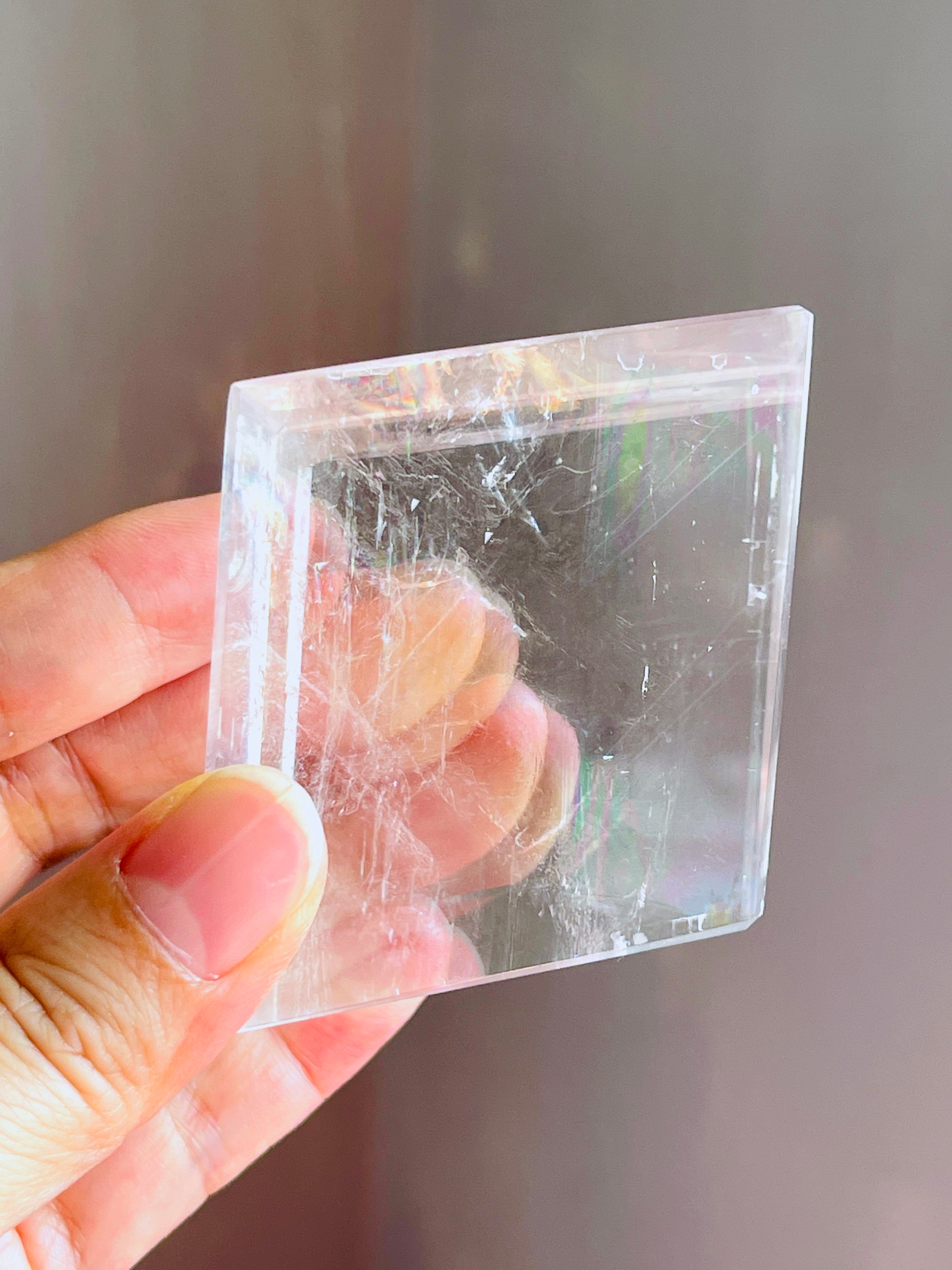 Clear Optical Calcite, Brazilian High-Grade Optical Calcite Cubes,  Iceland Spar, Clear Calcite, Crystal Gift -6