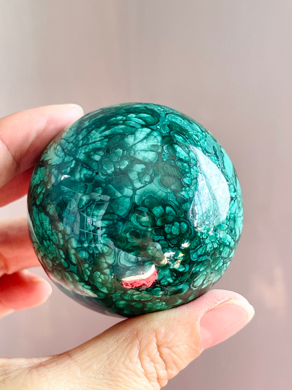 Malachite Sphere, Marvelous Natural Malachite Sphere, Healing Crystal 3