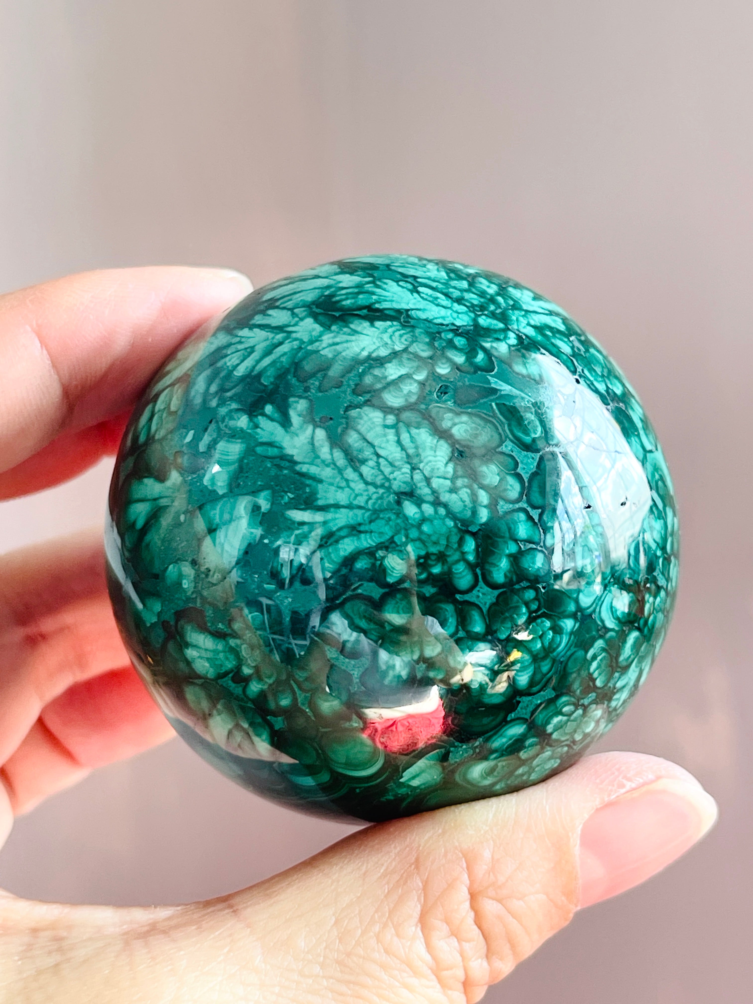 Malachite Sphere, Marvelous Natural Malachite Sphere, Healing Crystal 3