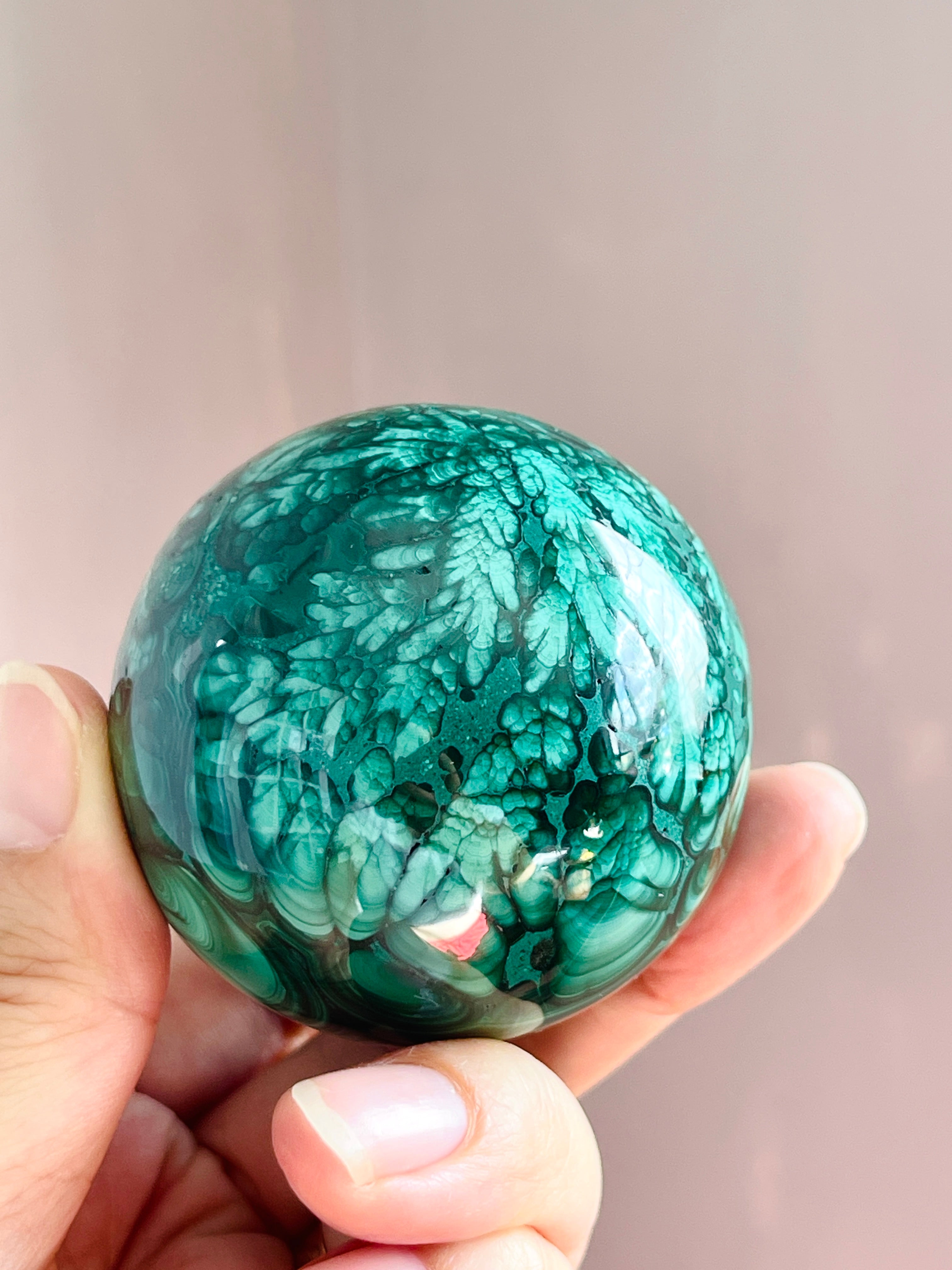 Malachite Sphere, Marvelous Natural Malachite Sphere, Healing Crystal 3