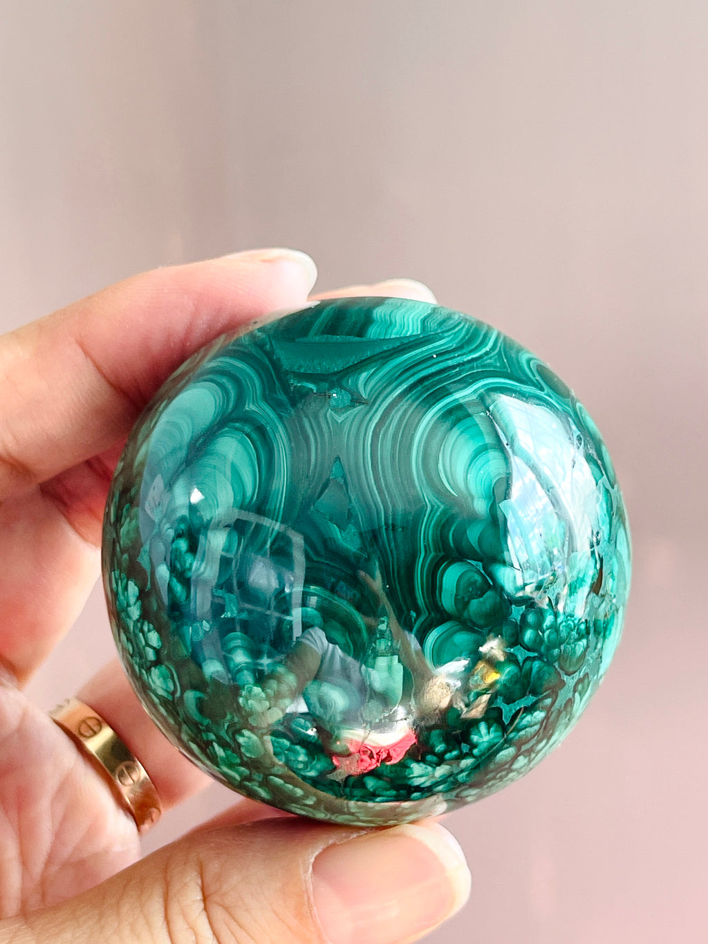 Malachite Sphere, Marvelous Natural Malachite Sphere, Healing Crystal 3