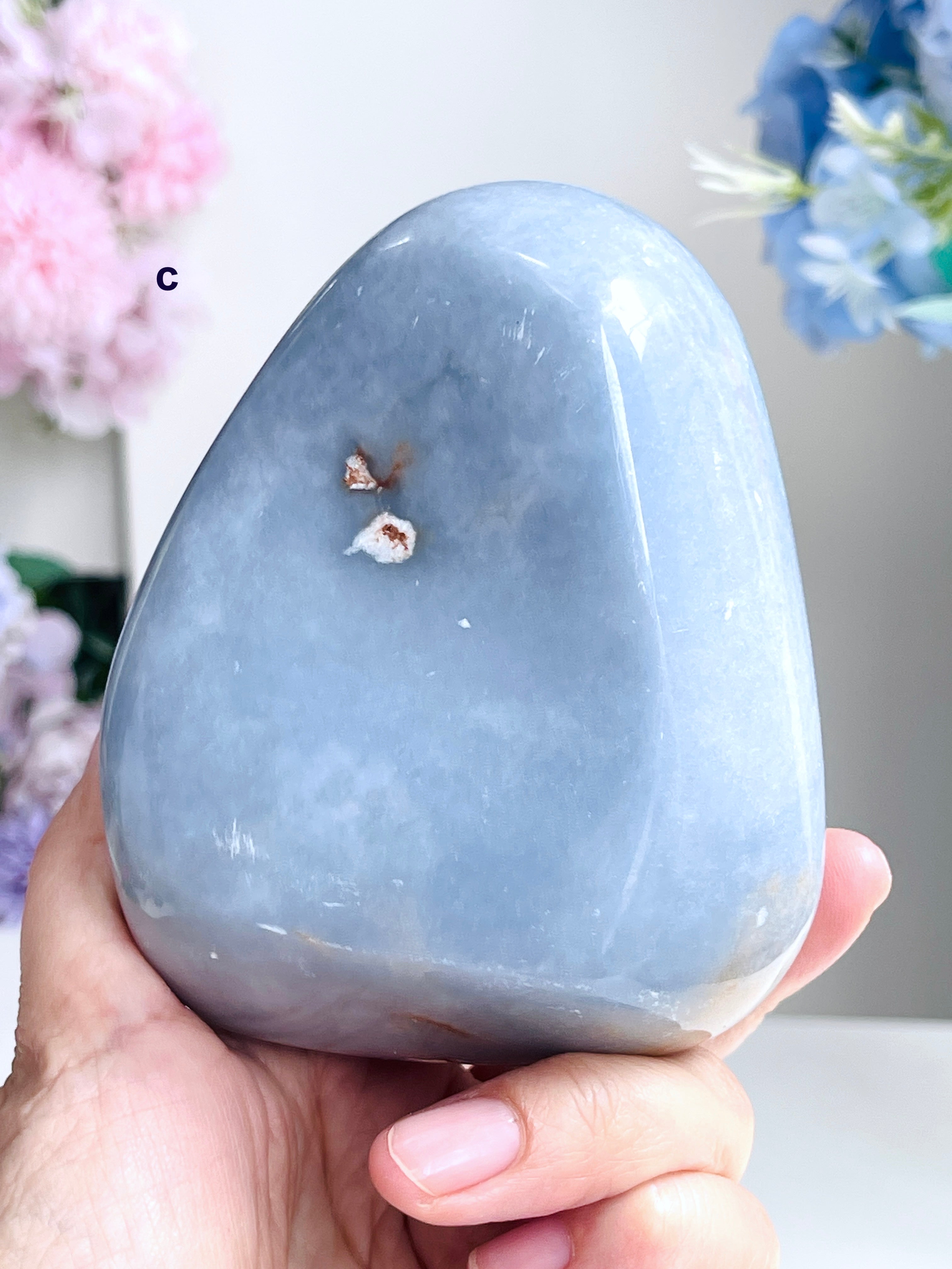 Angelite Freeform, Natural Angelite Crystal