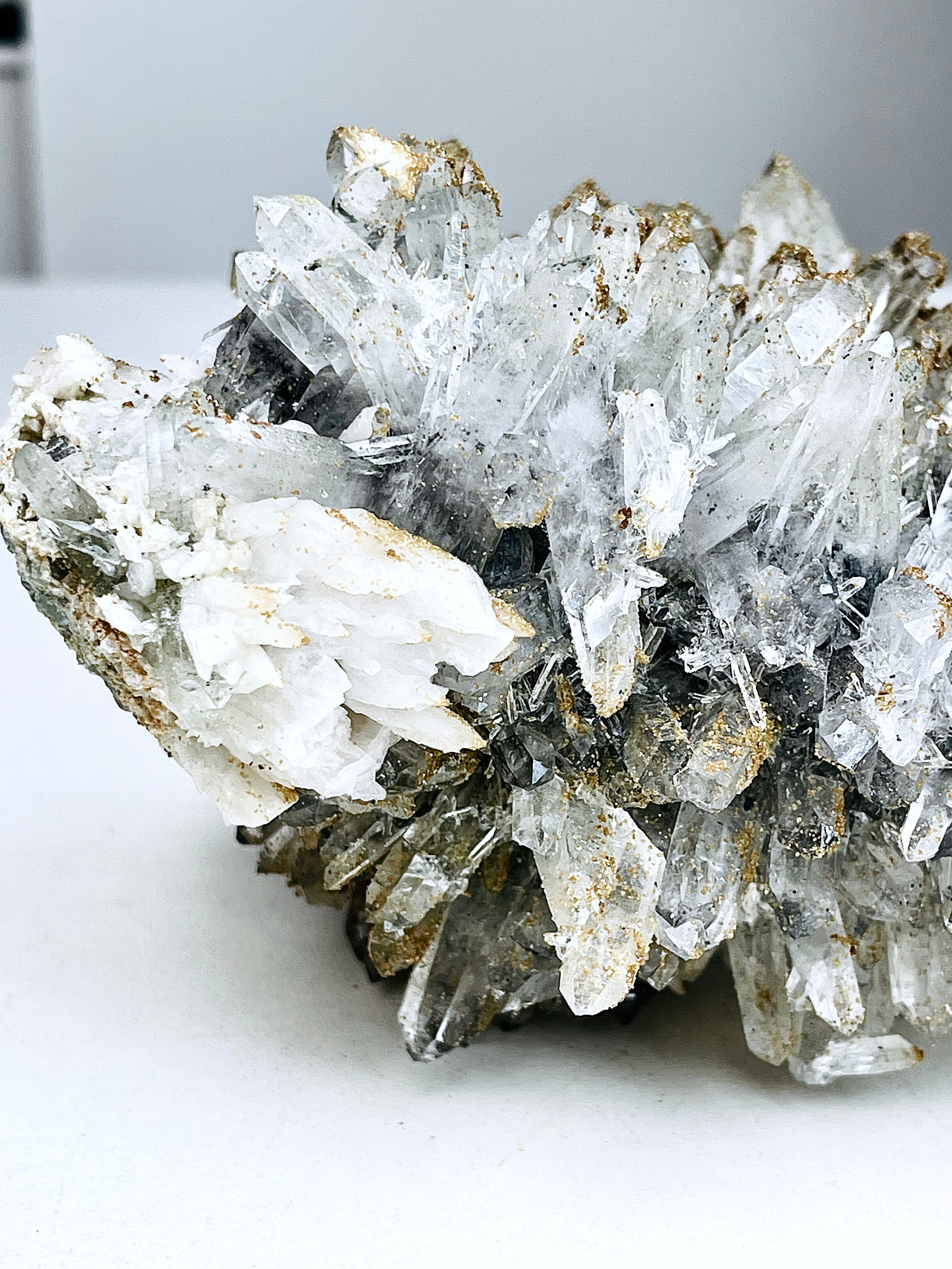 1045g Unique Quartz with Rhodochrosite from Djurkovo mine, Laki, Bulgaria, Mineral Specimen, Unique Gift