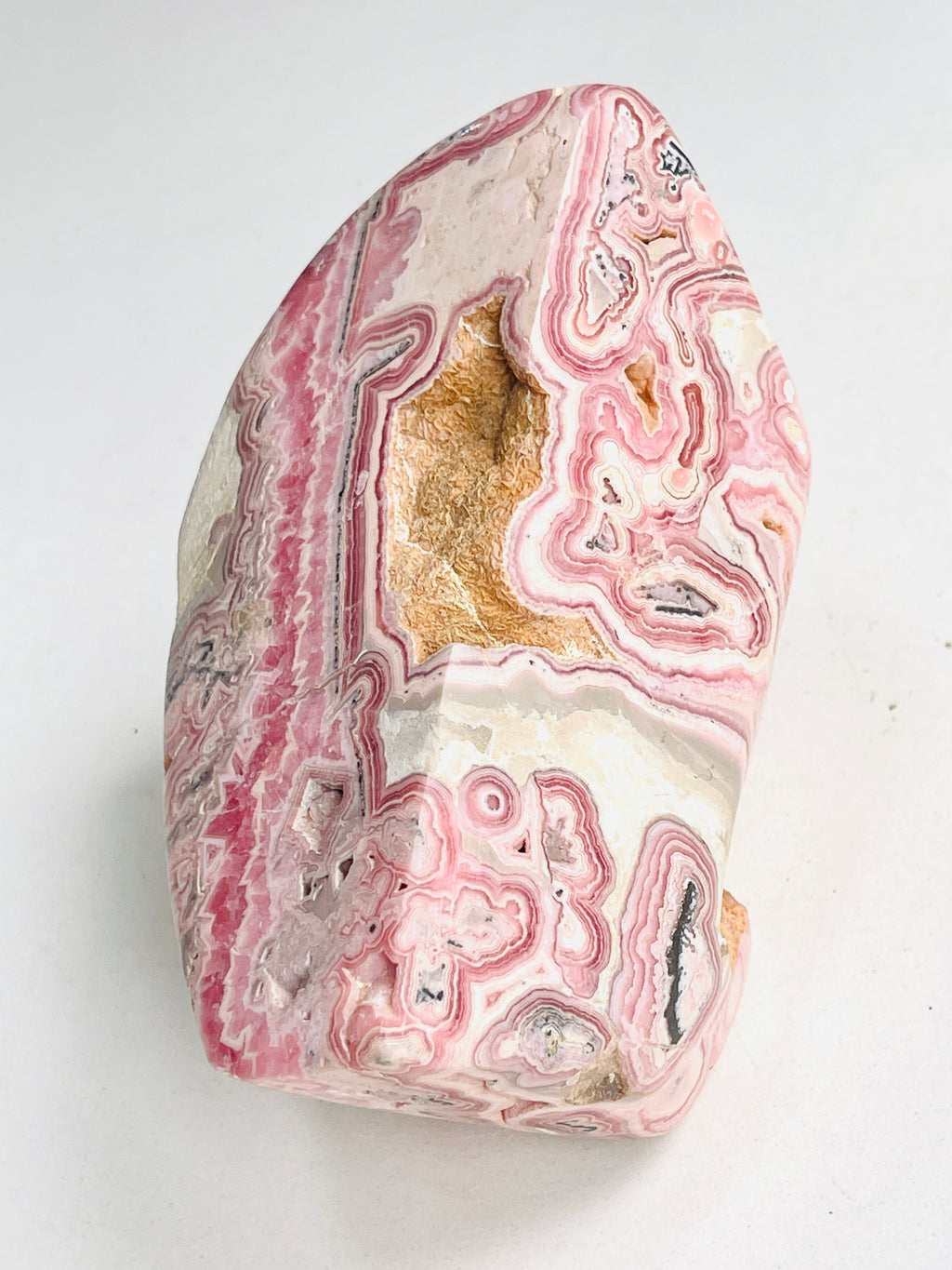 1044g AAA Rhodochrosite Freeform – Collector’s Specimen from Argentina Natural Pink Rhodochrosite | Rare Crystal Statement Piece | Semi-Polished | High-End Mineral Display