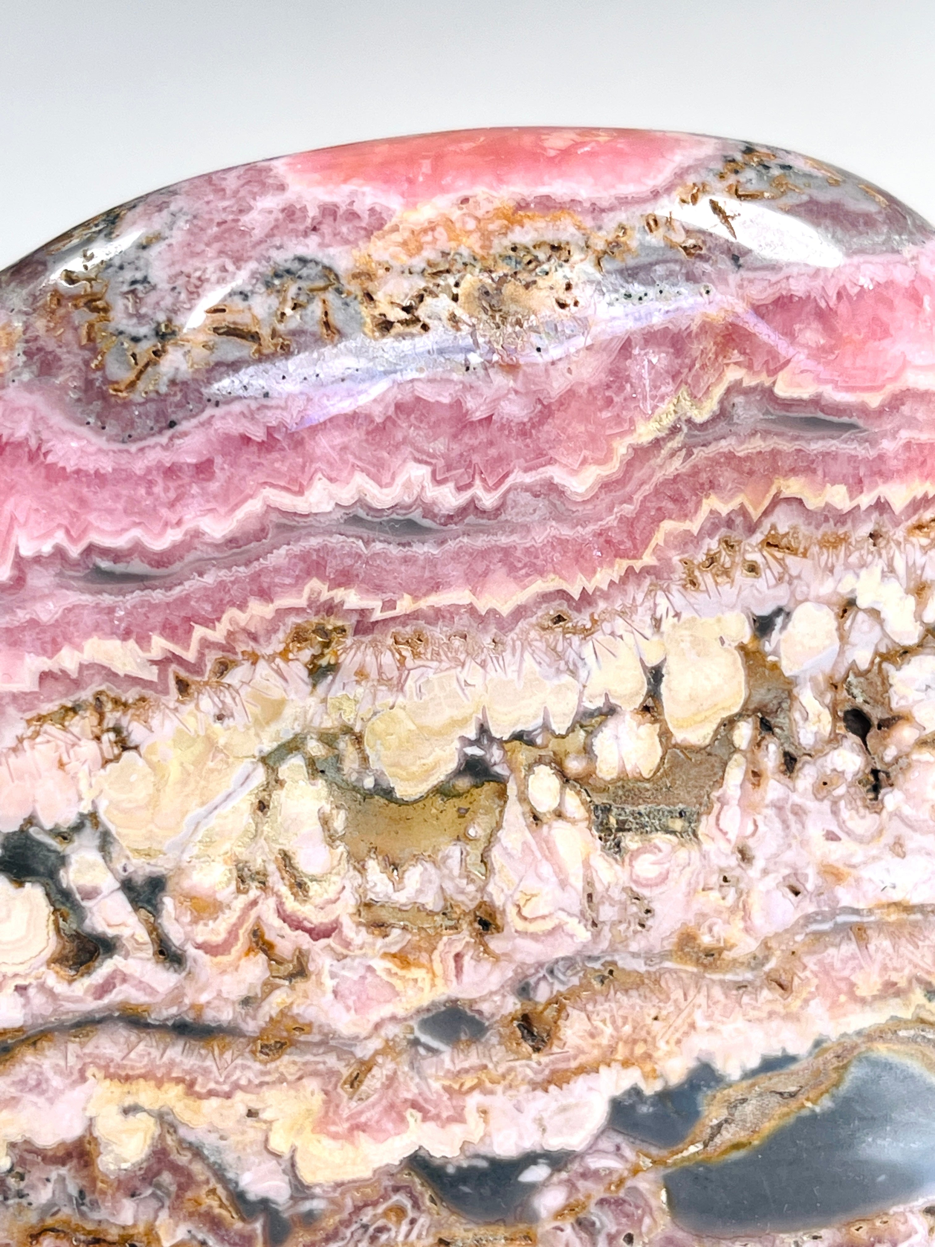 Rare 1.9kg AAA Rhodochrosite Freeform – Semi-Polished Pink Crystal, Capillitas Mine, Argentina