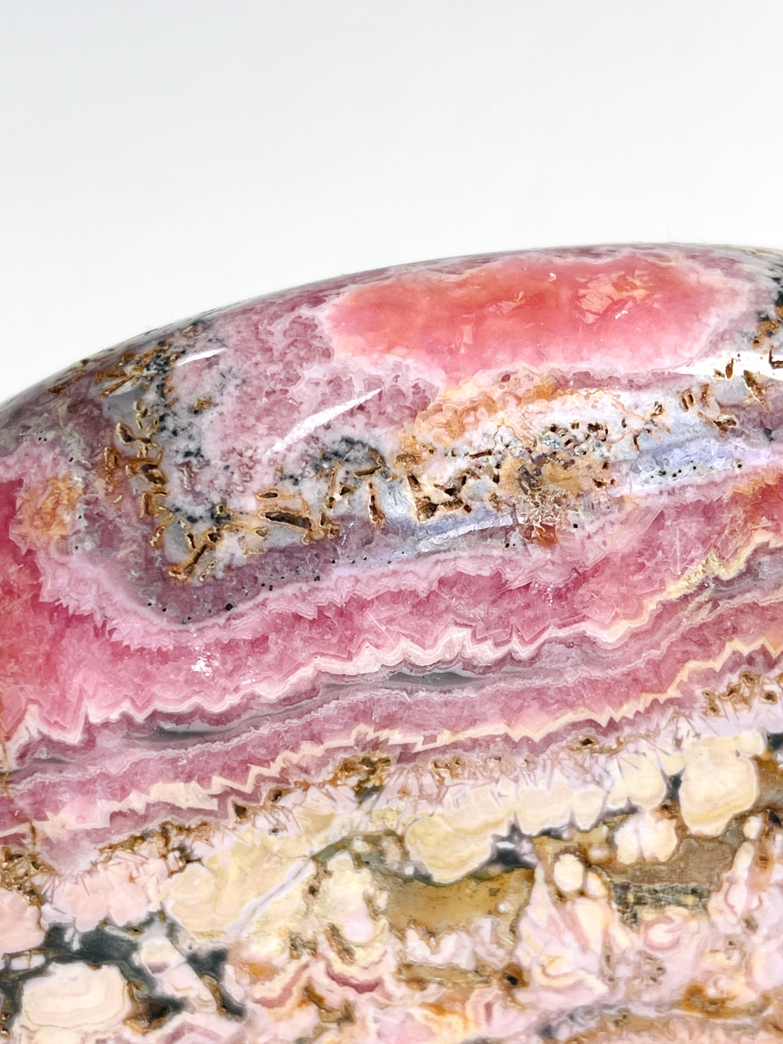 Rare 1.9kg AAA Rhodochrosite Freeform – Semi-Polished Pink Crystal, Capillitas Mine, Argentina