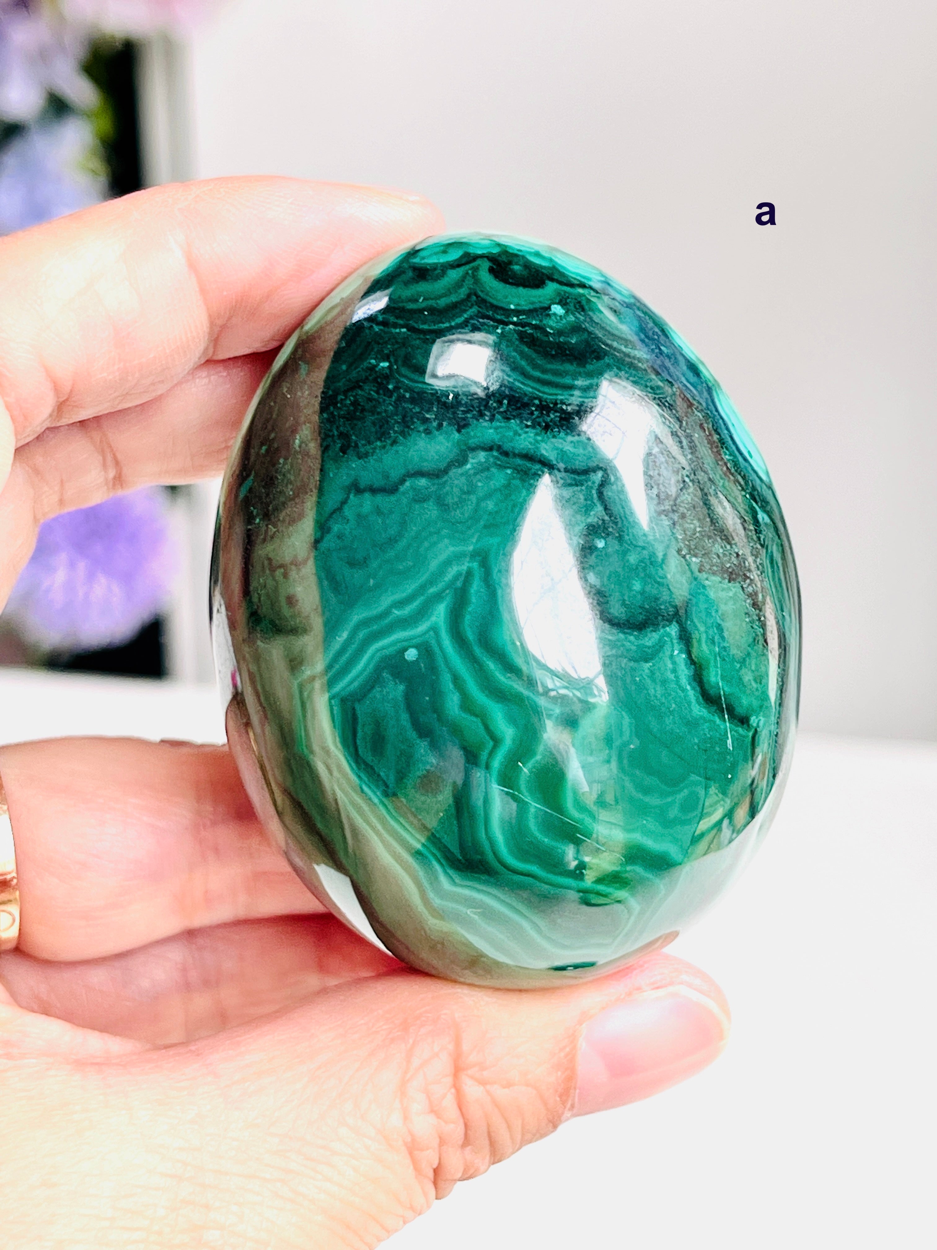 Malachite Egg, Natural Malachite Egg, Malachite from Congo, Natural Malachite Crystal Egg, Healing Crystal, Crystal Gift