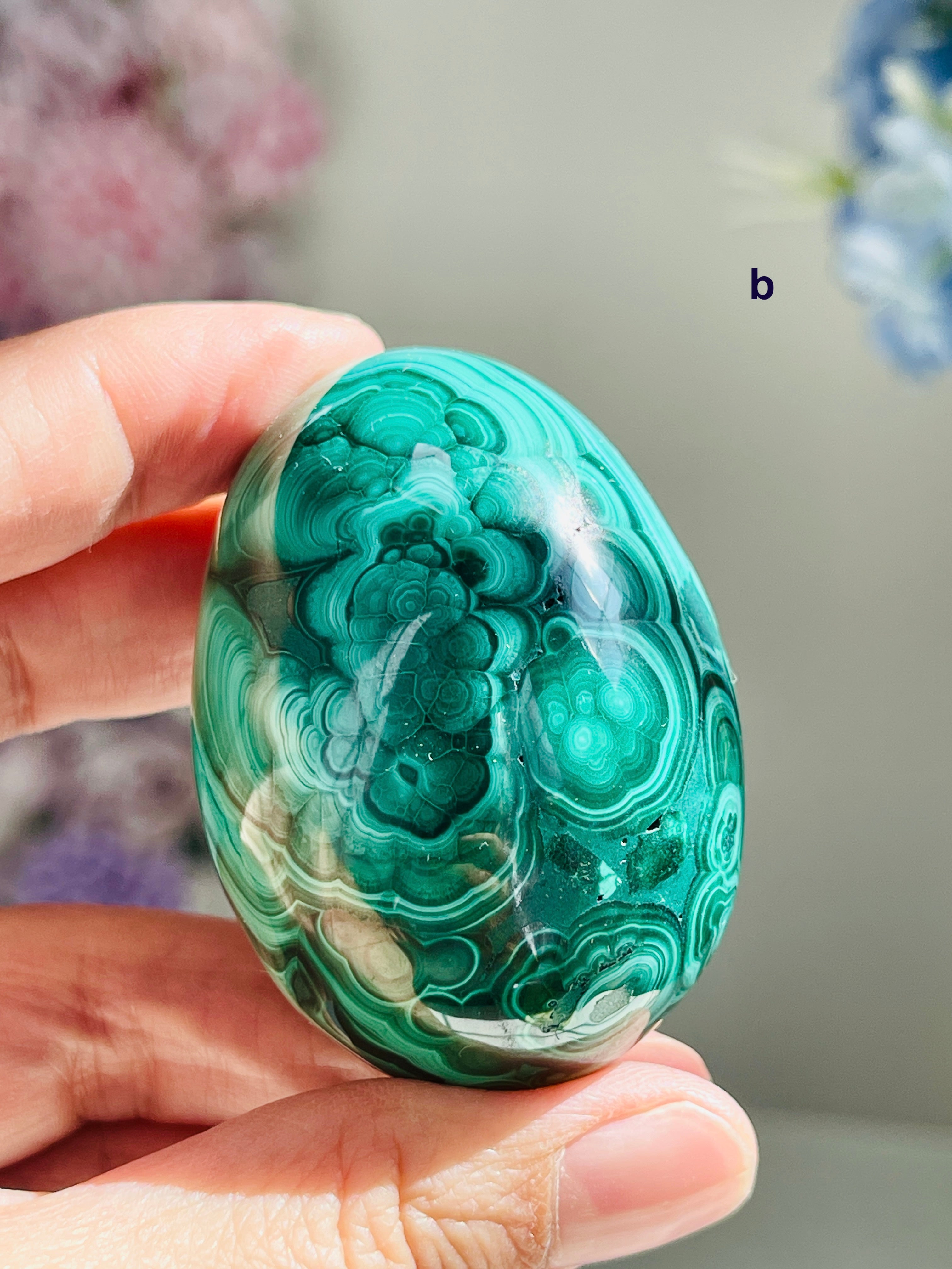 Malachite Egg, Natural Malachite Egg, Malachite from Congo, Natural Malachite Crystal Egg, Healing Crystal, Crystal Gift 2