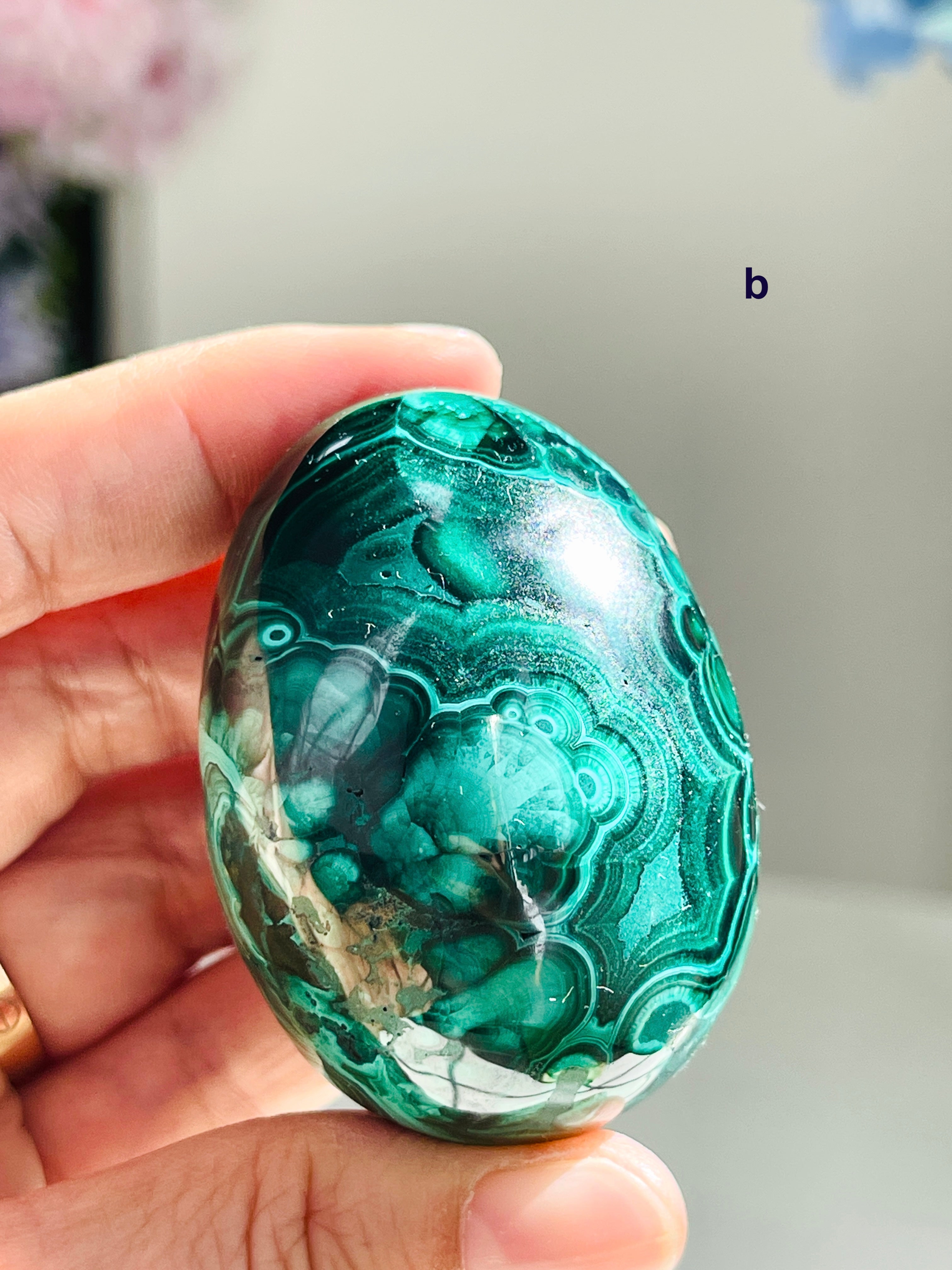 Malachite Egg, Natural Malachite Egg, Malachite from Congo, Natural Malachite Crystal Egg, Healing Crystal, Crystal Gift 2